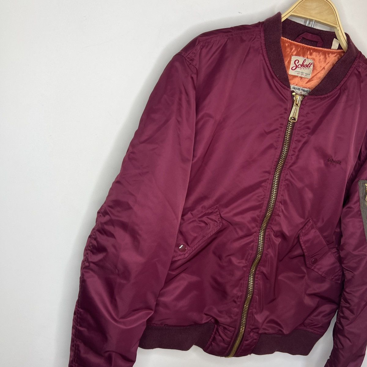 Schott Vintage Schott NYC American College Bomber flyer jacket MA-1 Size US XL / EU 56 / 4 - 3 Thumbnail