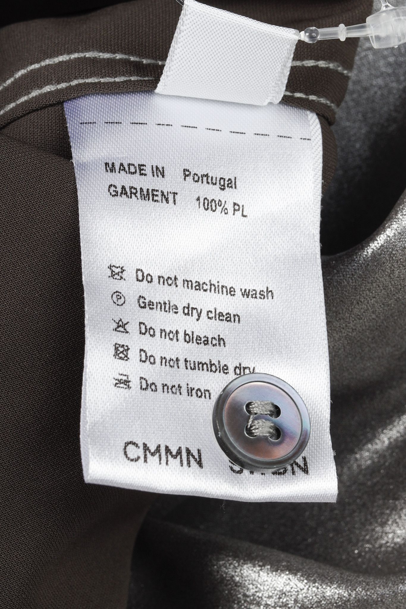 CMMN SWDN CMMN SWDN Cecil Light Lame Metallic Silver Button Up Shirt Size US M / EU 48-50 / 2 - 10 Thumbnail