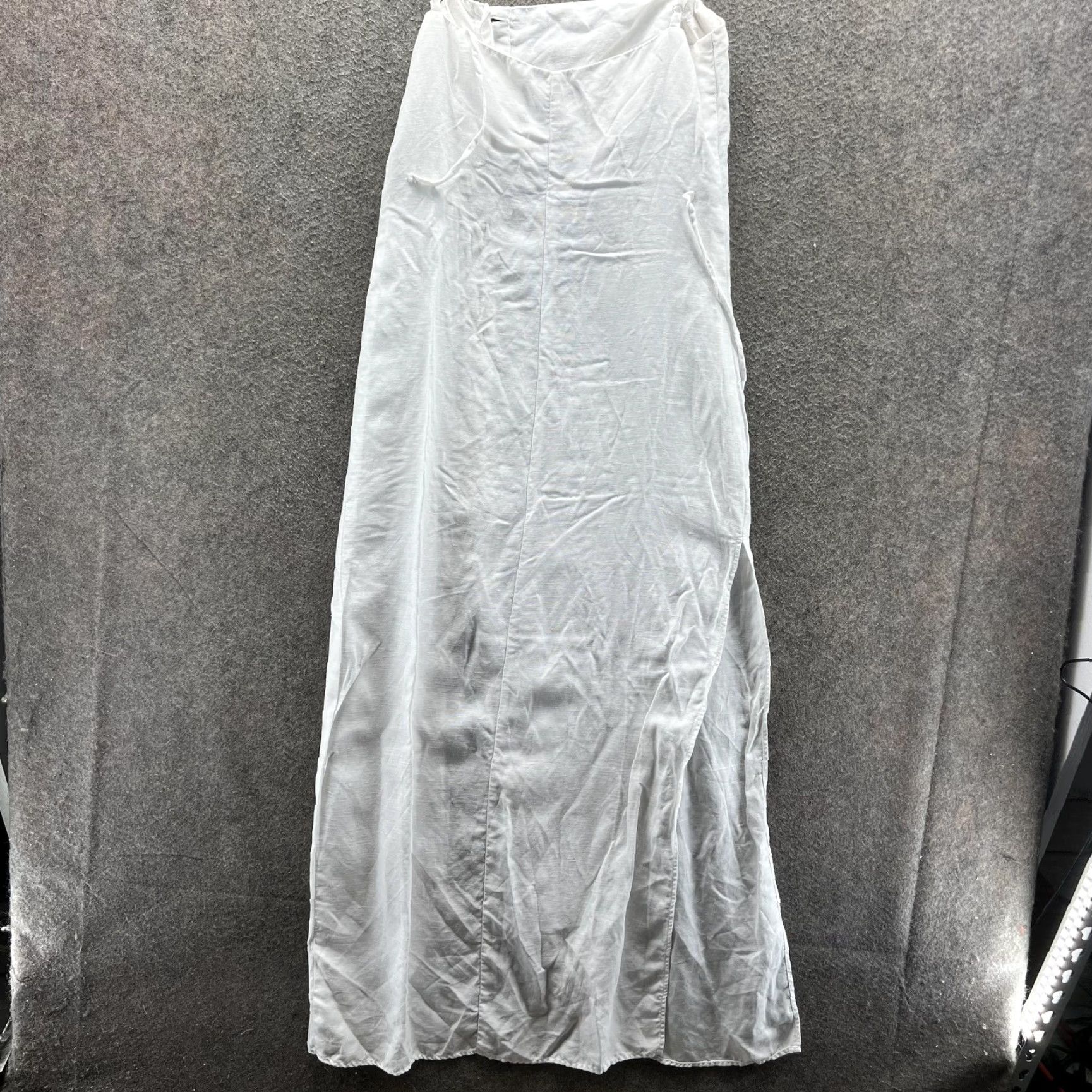 Reformation VINTAGE Reformation Dress Womens Large White Button Front Slip Maxi Sundress Casual Size L / US 10 / IT 46 - 7 Thumbnail