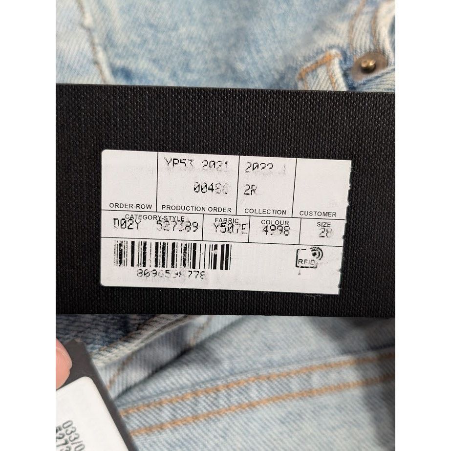 Saint Laurent Paris o1rshd1 Skinny 5 Pockets Low Pants in Light Fall Blue Size US 28 / EU 44 - 19 Thumbnail