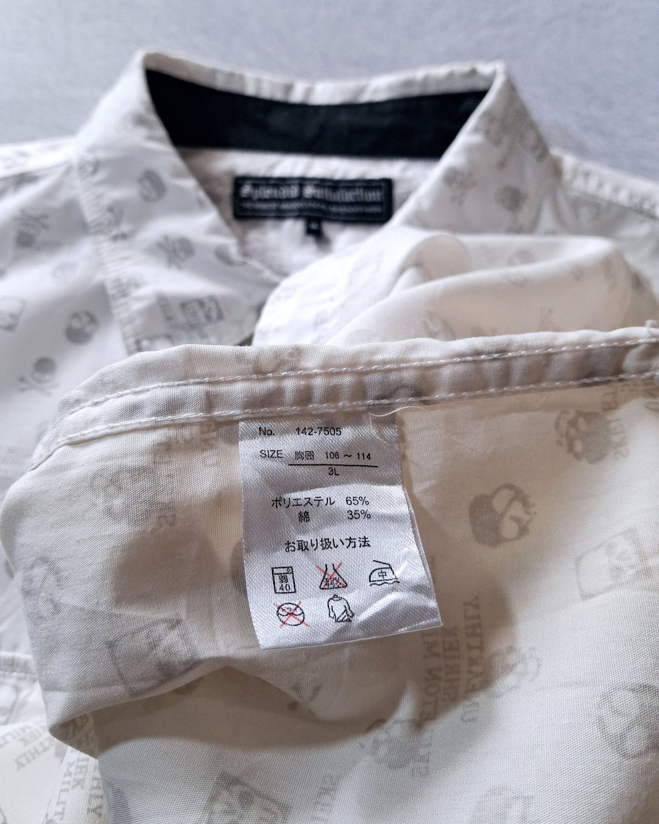Japanese Brand SPLENDID SATISFACTION AOP SKULL SS SHIRT Size US XL / EU 56 / 4 - 8 Thumbnail