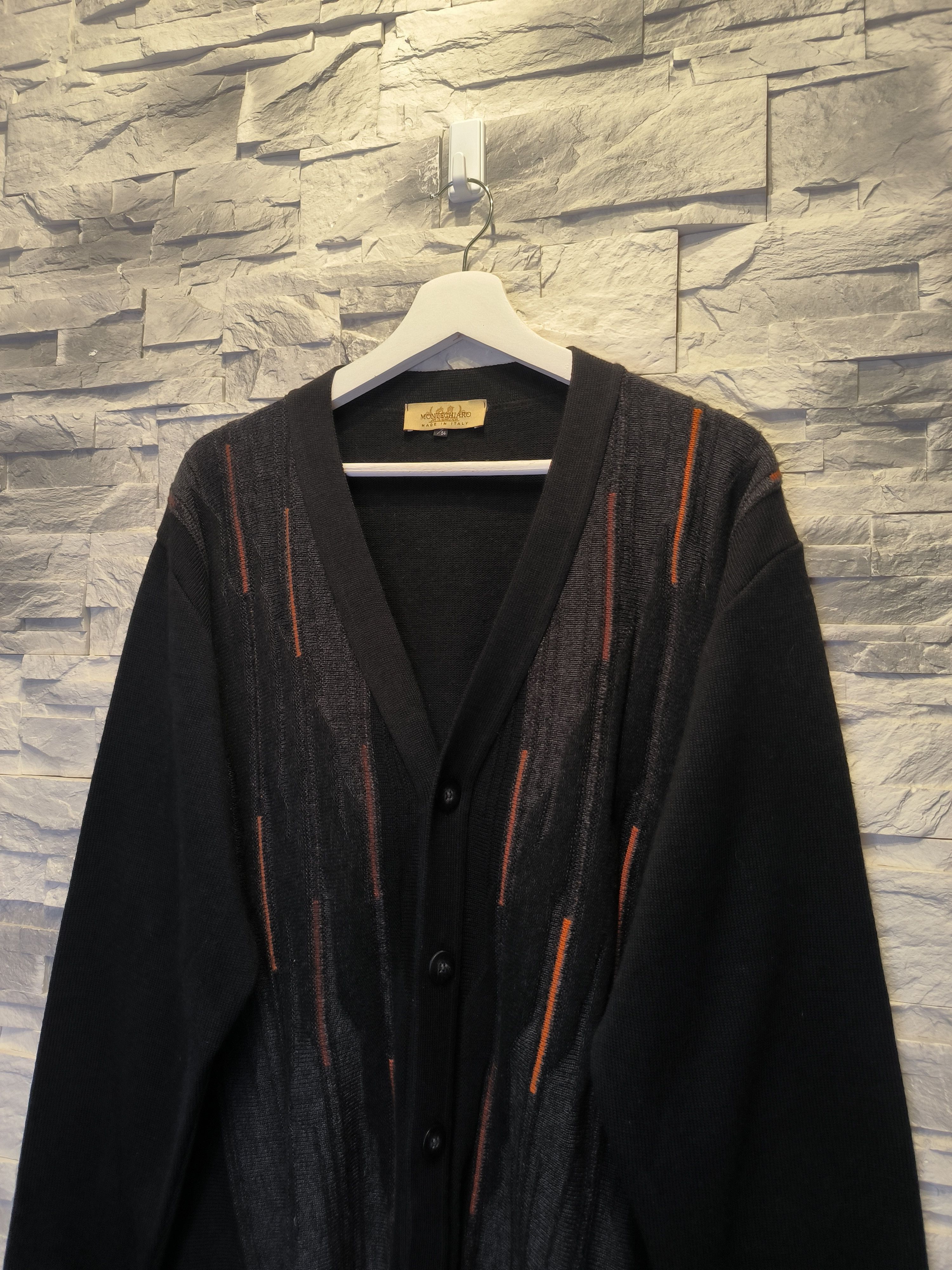 Other Montechiaro Cardigan Knitwear Italy Made Lana Wool Black Size US L / EU 52-54 / 3 - 2 Thumbnail