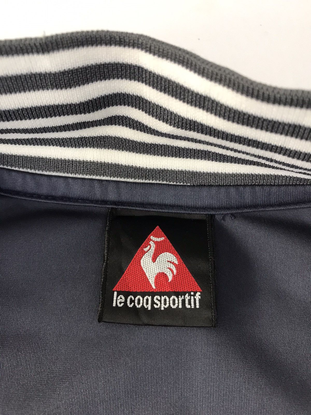 Le Coq Sportif × Vintage Vintage Sweater Sportwear LecoqSportif Zipper Design Striped Size US M / EU 48-50 / 2 - 9 Thumbnail
