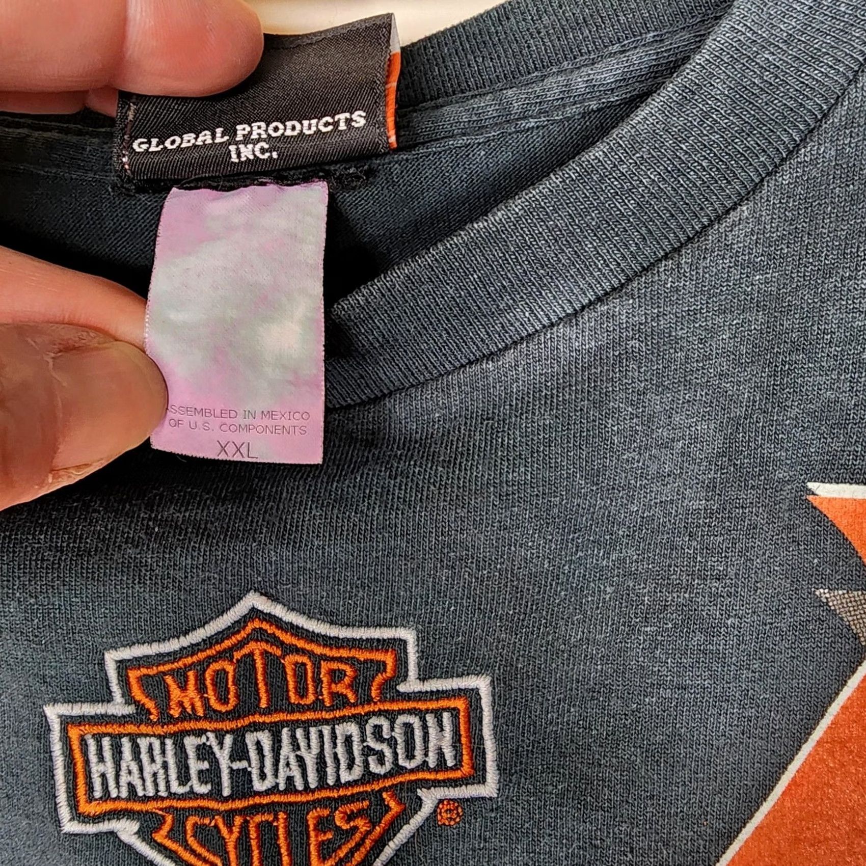 Harley Davidson Harley-Davidson V-Rod Shirt Mens 2XL Orange Black Tie-Dye Graphic Tee Motorcycle Size US XXL / EU 58 / 5 - 6 Thumbnail