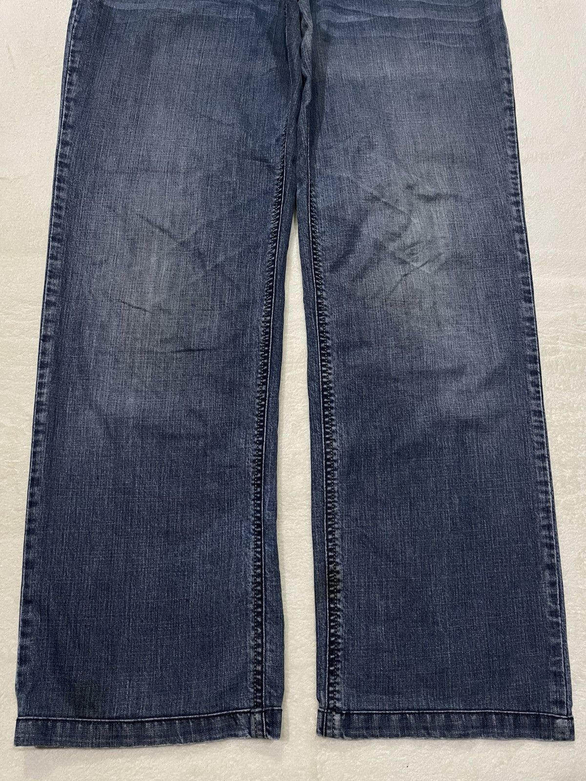 Vintage Vintage Japanese Brand Faded Distress Denim Jeans Size US 35 - 3 Thumbnail