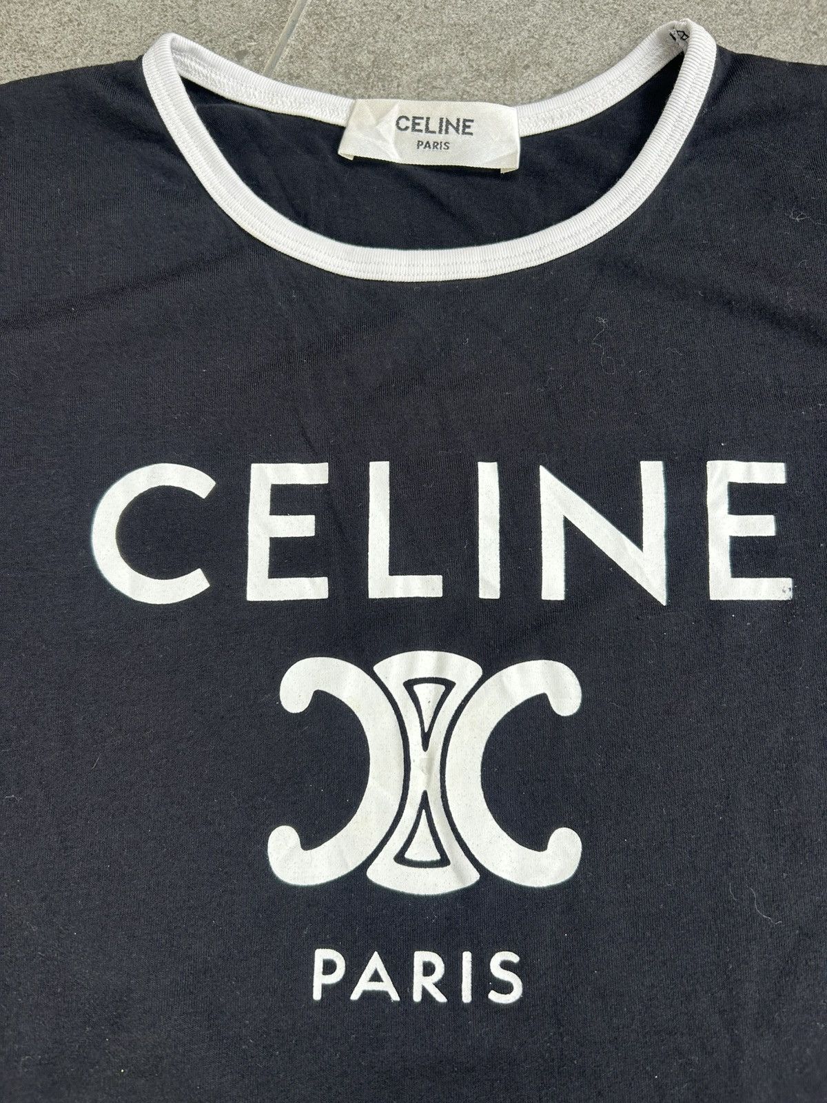 Celine Celine Paris T-shirt Cotton Jersey Size L / US 10 / IT 46 - 2 Thumbnail