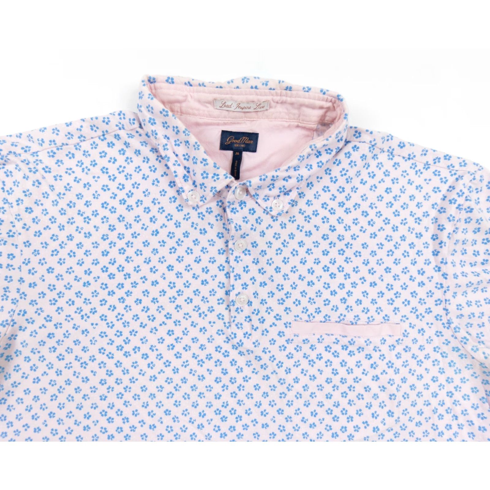Vintage Vintage Goodman Polo Shirt Men’s Medium Pink Floral Short Sleeve Collared All Seasons Size US M / EU 48-50 / 2 - 2 Thumbnail