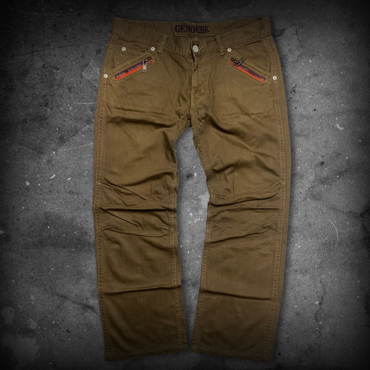 Japanese Brand GENOESE Japanese Archive Zip Pocket Military Pants xl Size US 33 - 1 Thumbnail