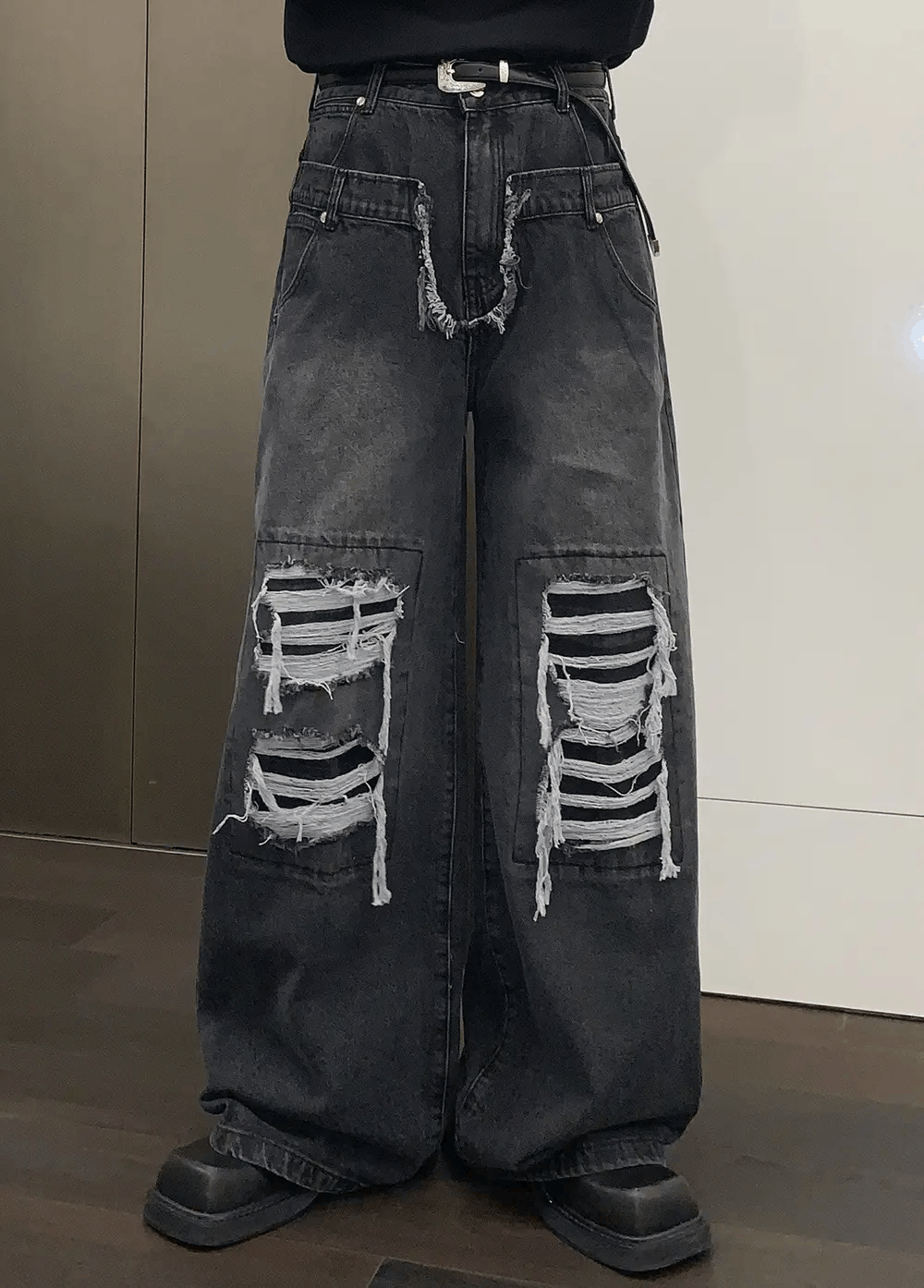 Japanese Brand × Vintage Retro punk distressed ripped jeans pants Size US 28 / EU 44 - 3 Thumbnail