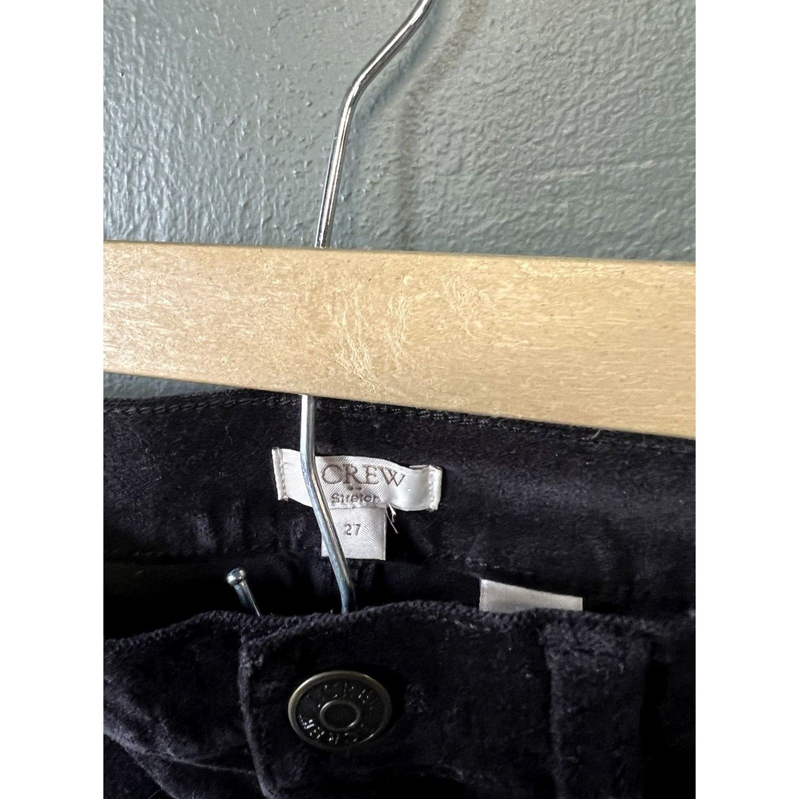 J.Crew J.CREW Womens Black Velour Straight Leg Ankle Pants 27 Velour Black 27 Inseam Womens Size 27" / US 4 / IT 40 - 3 Thumbnail