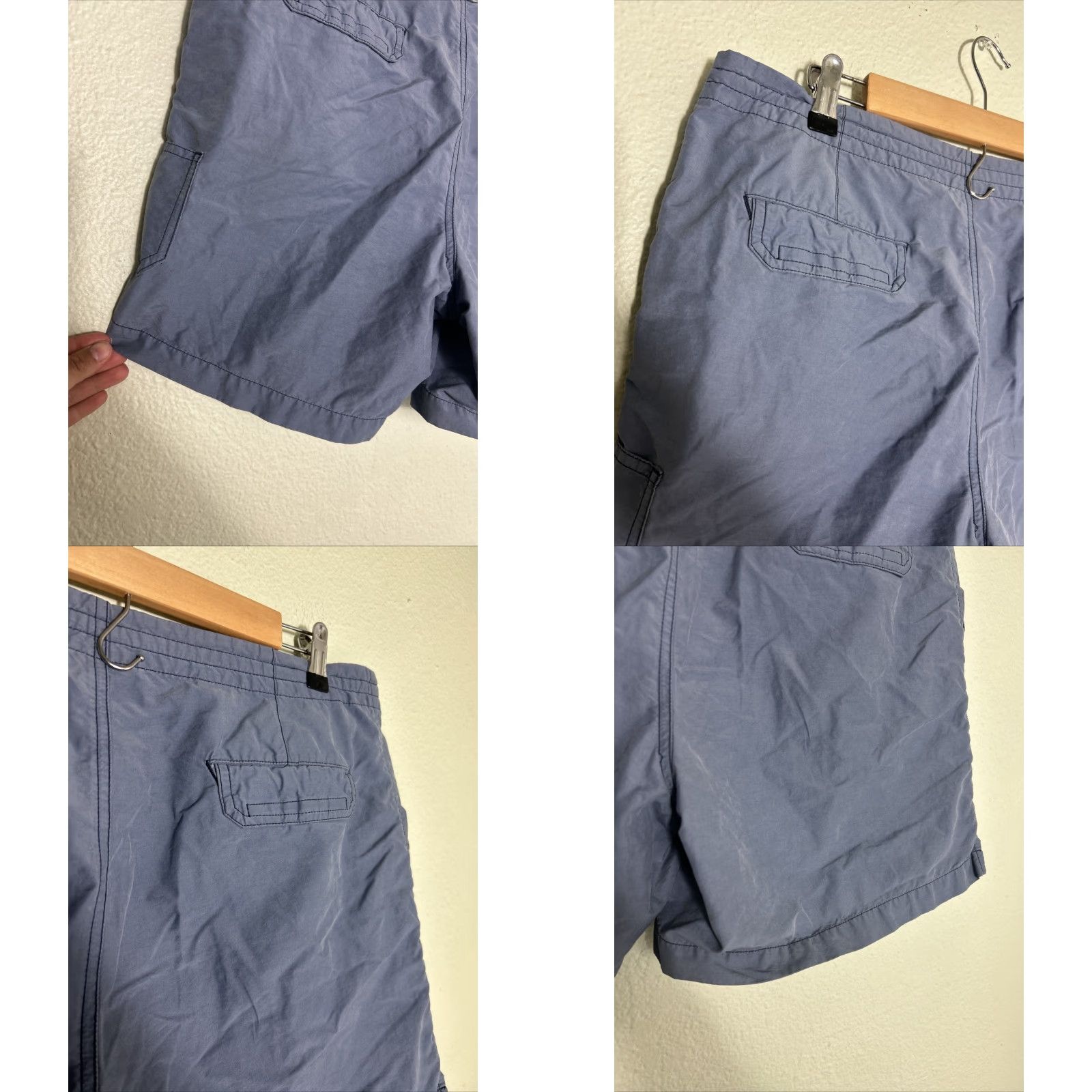 Vintage VINTAGE Columbia Womens Large Blue Shorts Cotton Nylon Drawstring 36x6 Cargo Women L Blue Cargo 36x6 Size 36" / US 14 / IT 50 - 8 Thumbnail