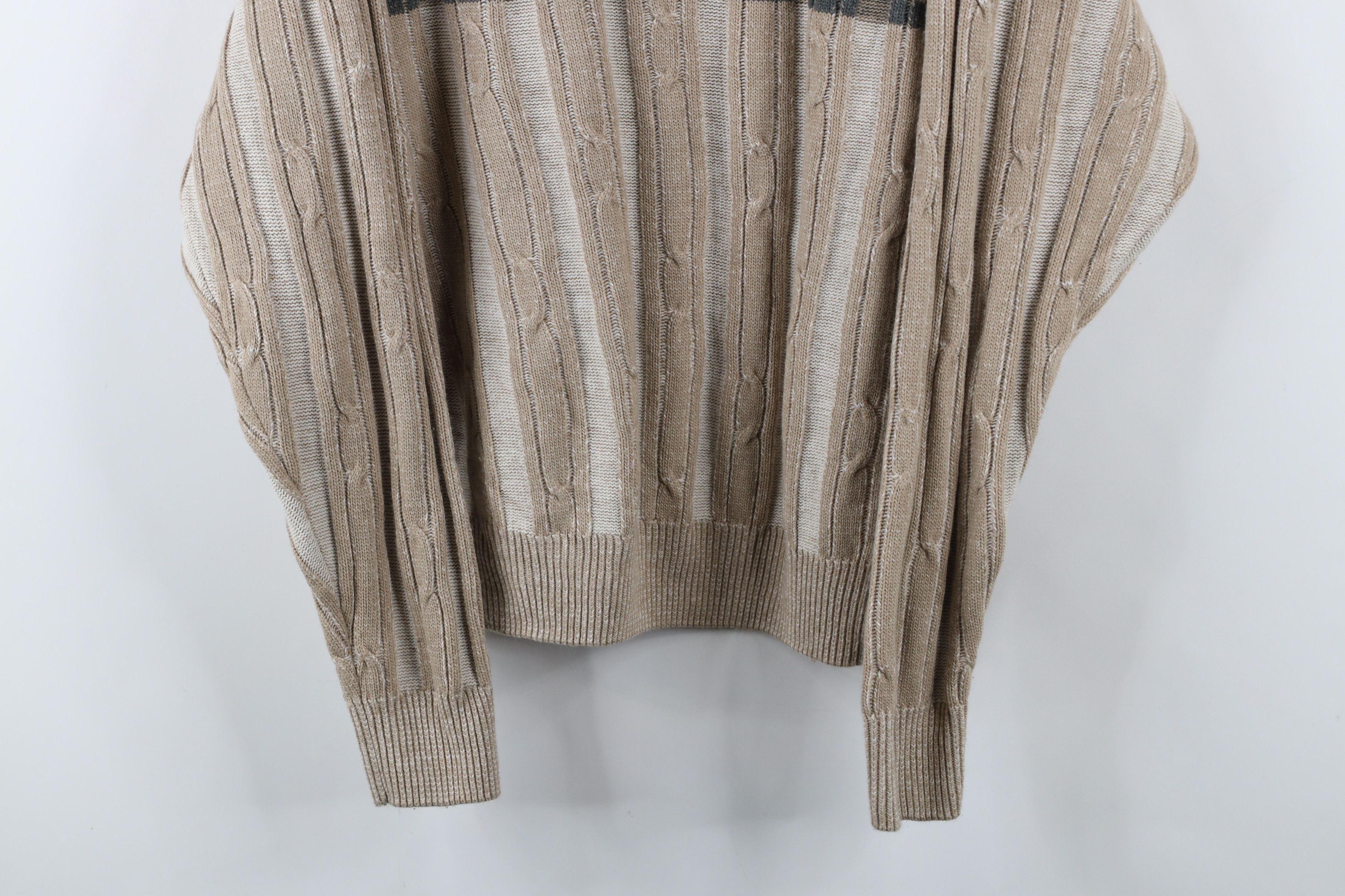 Vintage Vintage 90s Streetwear Cable Ribbed Knit Crewneck Sweater Size US L / EU 52-54 / 3 - 3 Thumbnail