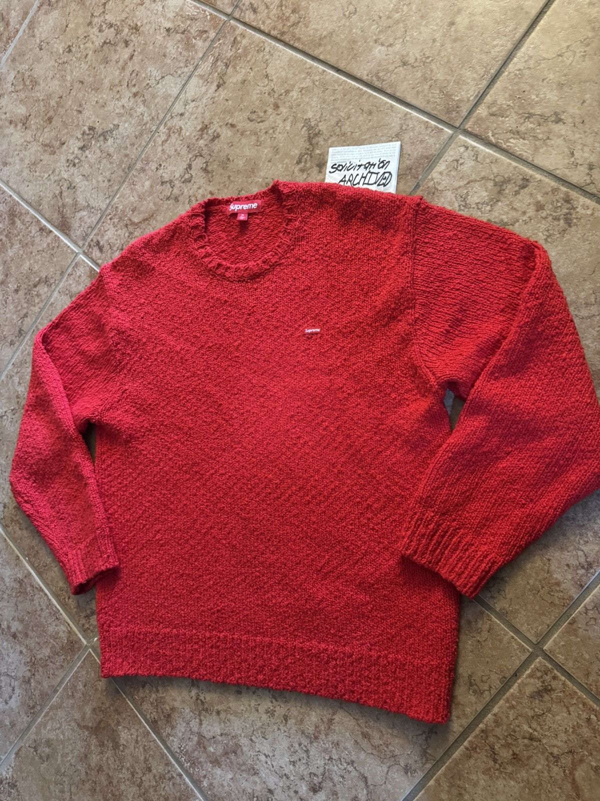 Supreme SS24 Supreme Boucle small box logo sweater Size US M / EU 48-50 / 2 - 3 Thumbnail