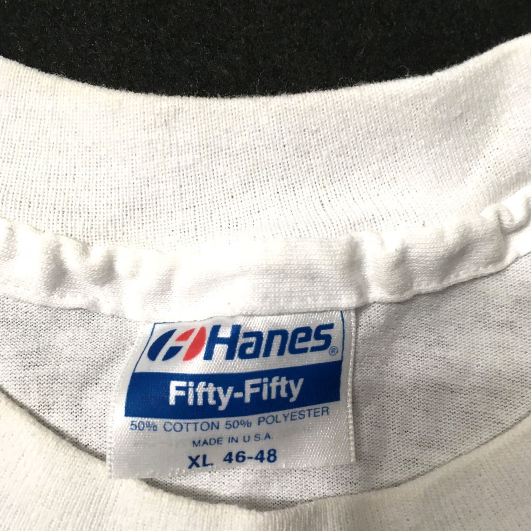Hanes Vintage 90s T-Shirt Mens XL Single Stitch 50/50 USA Made Size US XL / EU 56 / 4 - 3 Thumbnail