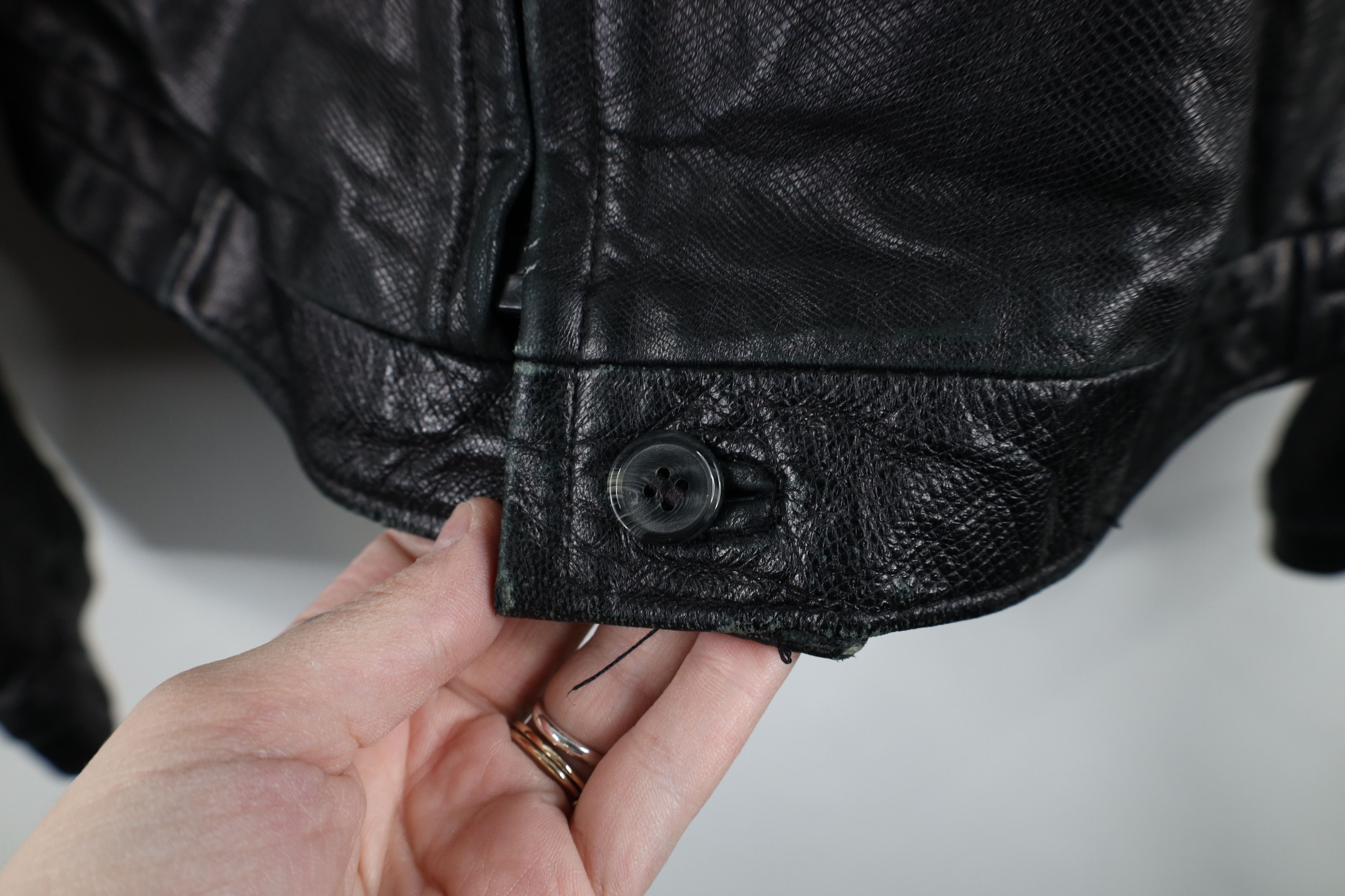 Vintage Vintage 80s 90s Streetwear Leather Cafe Racer Bomber Jacket Size XS / US 0-2 / IT 36-38 - 4 Thumbnail