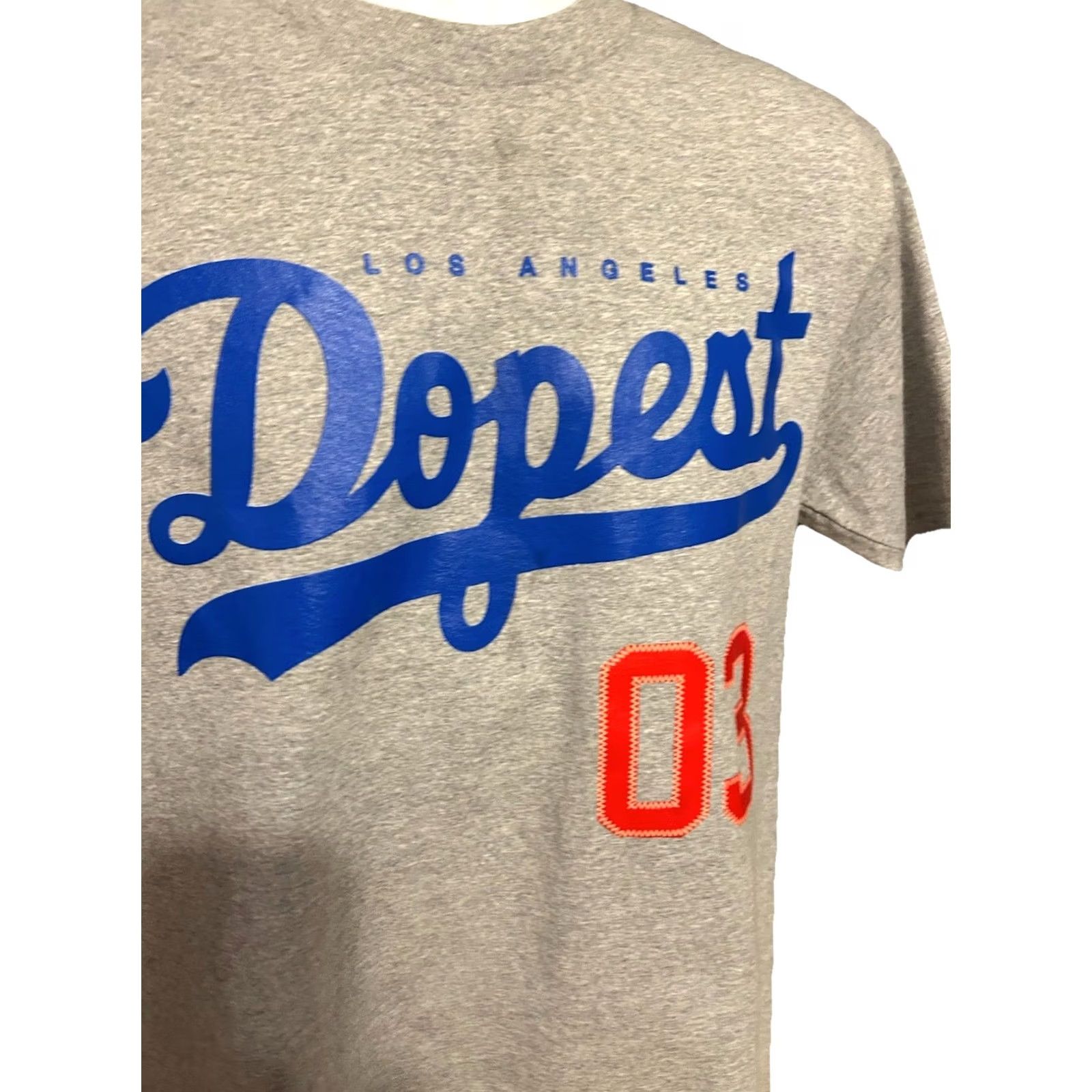 Vintage Streetwise Dopes 03 Dodgers Script Men Medium Gray Short Sleeve NWT Size US 31 - 3 Thumbnail