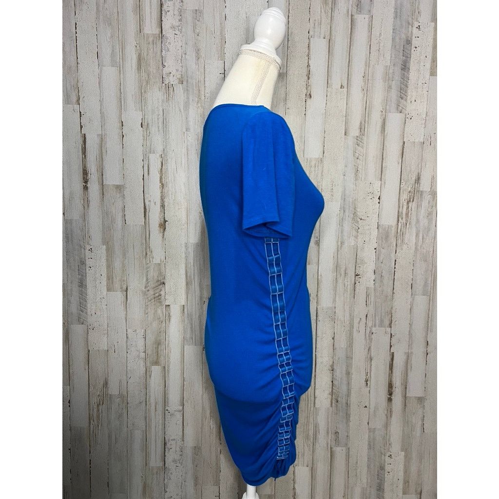 Elie Tahari Ellie Tahari Women's XS Blue Size Ruched Knee Length Dress Size XS / US 0-2 / IT 36-38 - 2 Thumbnail