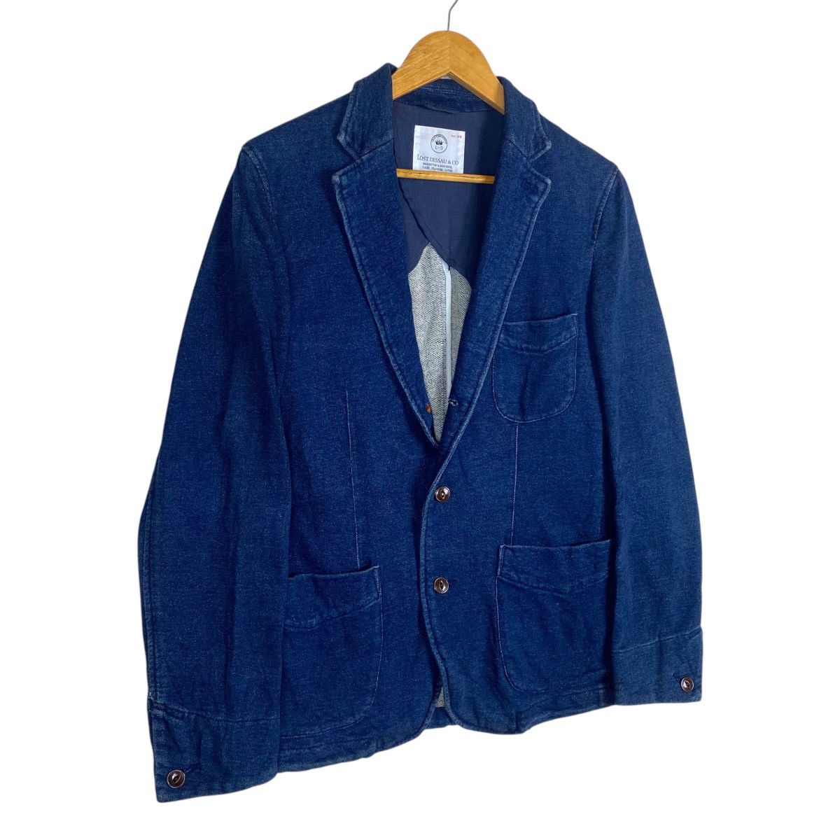 45rpm × Indigo × Japanese Brand 💥LOST DESSAU INDIGO INSPIRED KAPITAL BUTTON JACKET Size US M / EU 48-50 / 2 - 2 Thumbnail