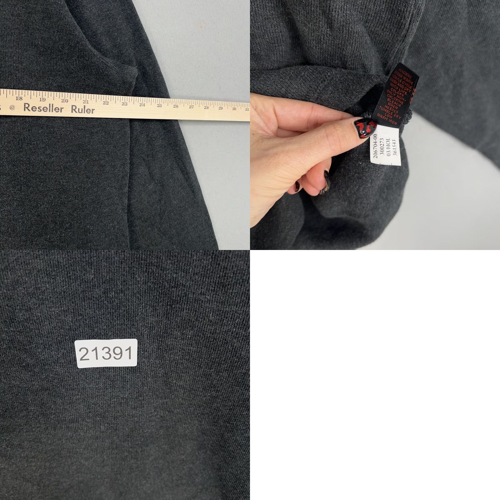 Banana Republic Banana Republic Mens Large Charcoal Ribbed 1/4 Zip Snap Pullover Preppy Size US L / EU 52-54 / 3 - 9 Thumbnail
