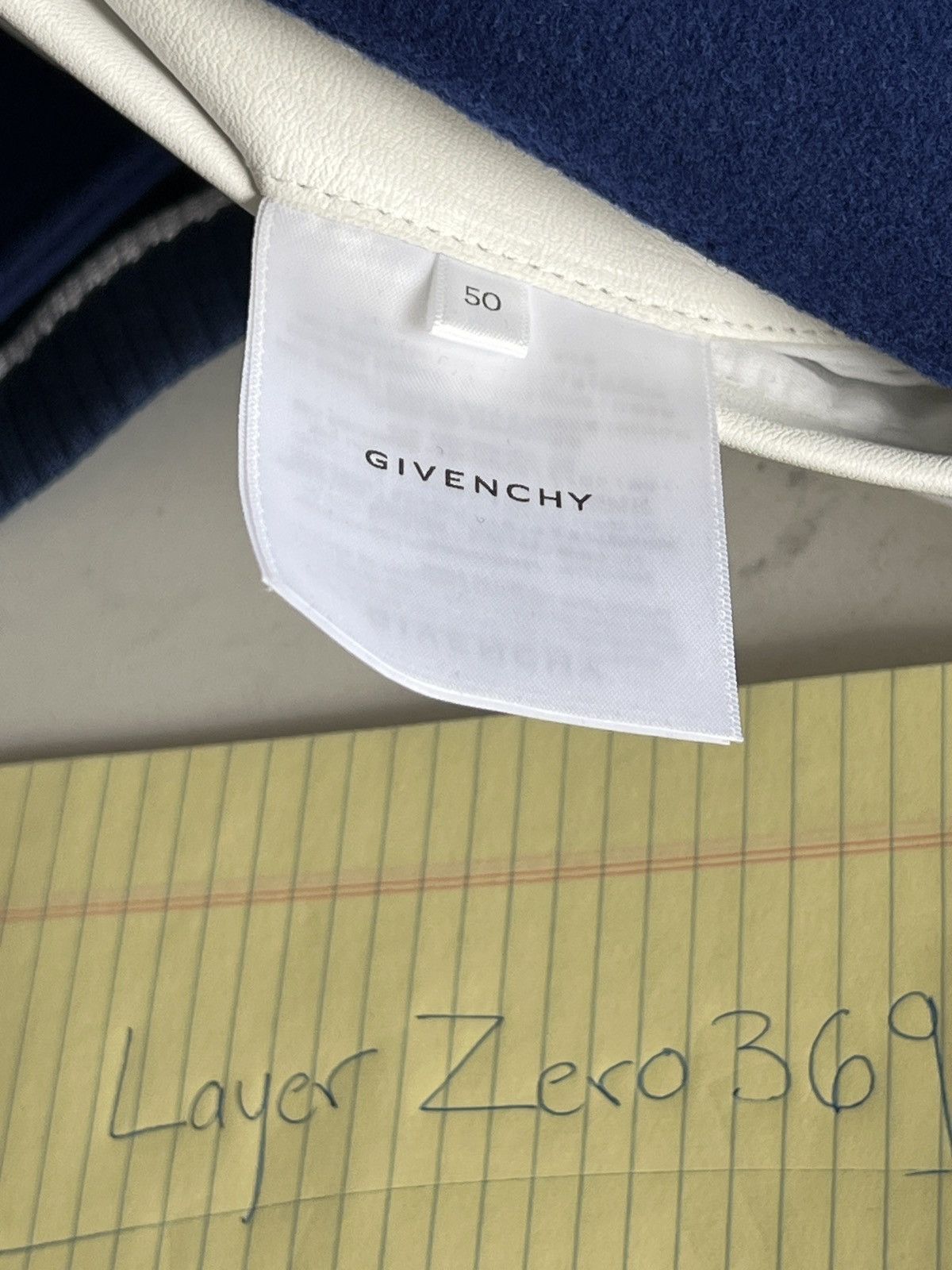 Givenchy Rare Blue Givenchy Varsity Jacket in wool and leather Size US M / EU 48-50 / 2 - 10 Thumbnail