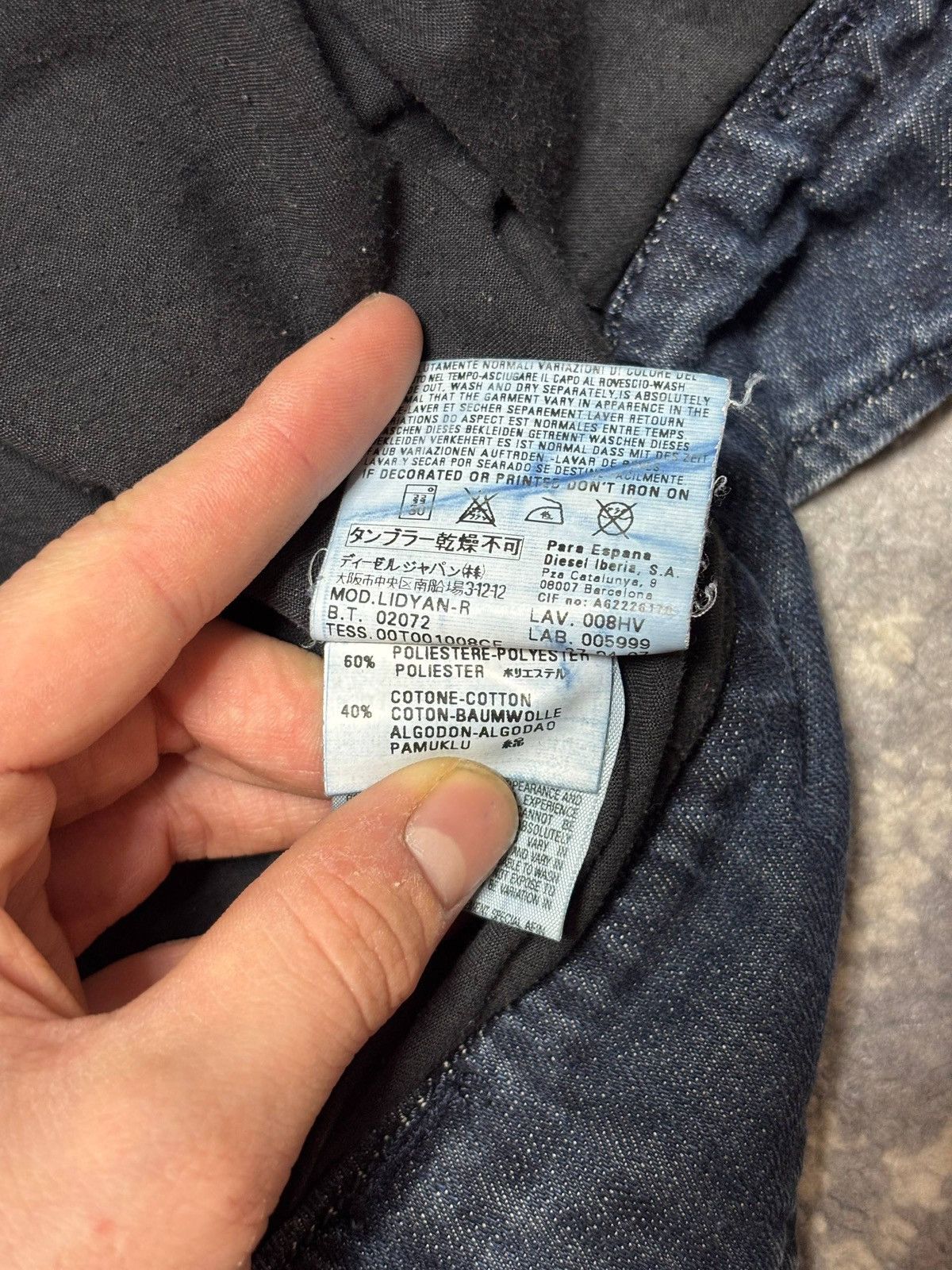 Diesel 🧥 Diesel Cropped Denim Jacket — Y2K Utility Edition Size US L / EU 52-54 / 3 - 9 Thumbnail
