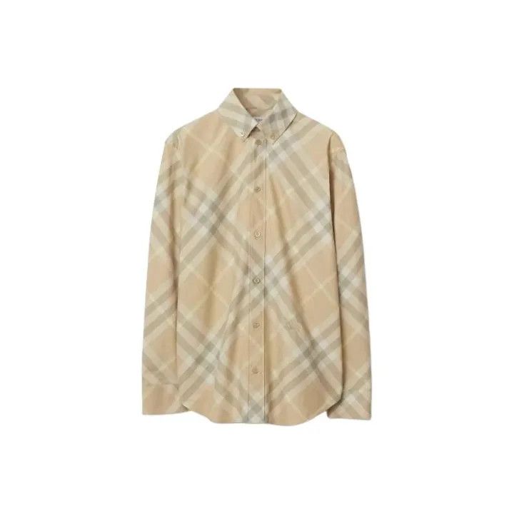 Burberry Burberry Brown Check Long Sleeve Shirt for Women 0079 Size M / US 6-8 / IT 42-44 - 1 Thumbnail
