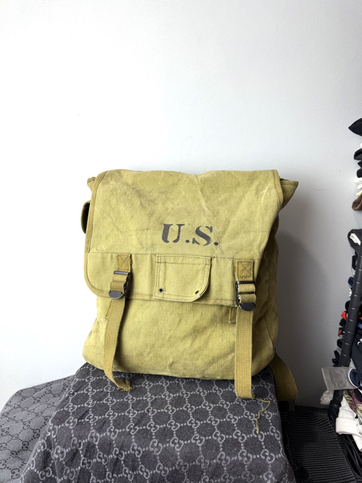 Rare! Vintage US Army BagPack Military Retro
