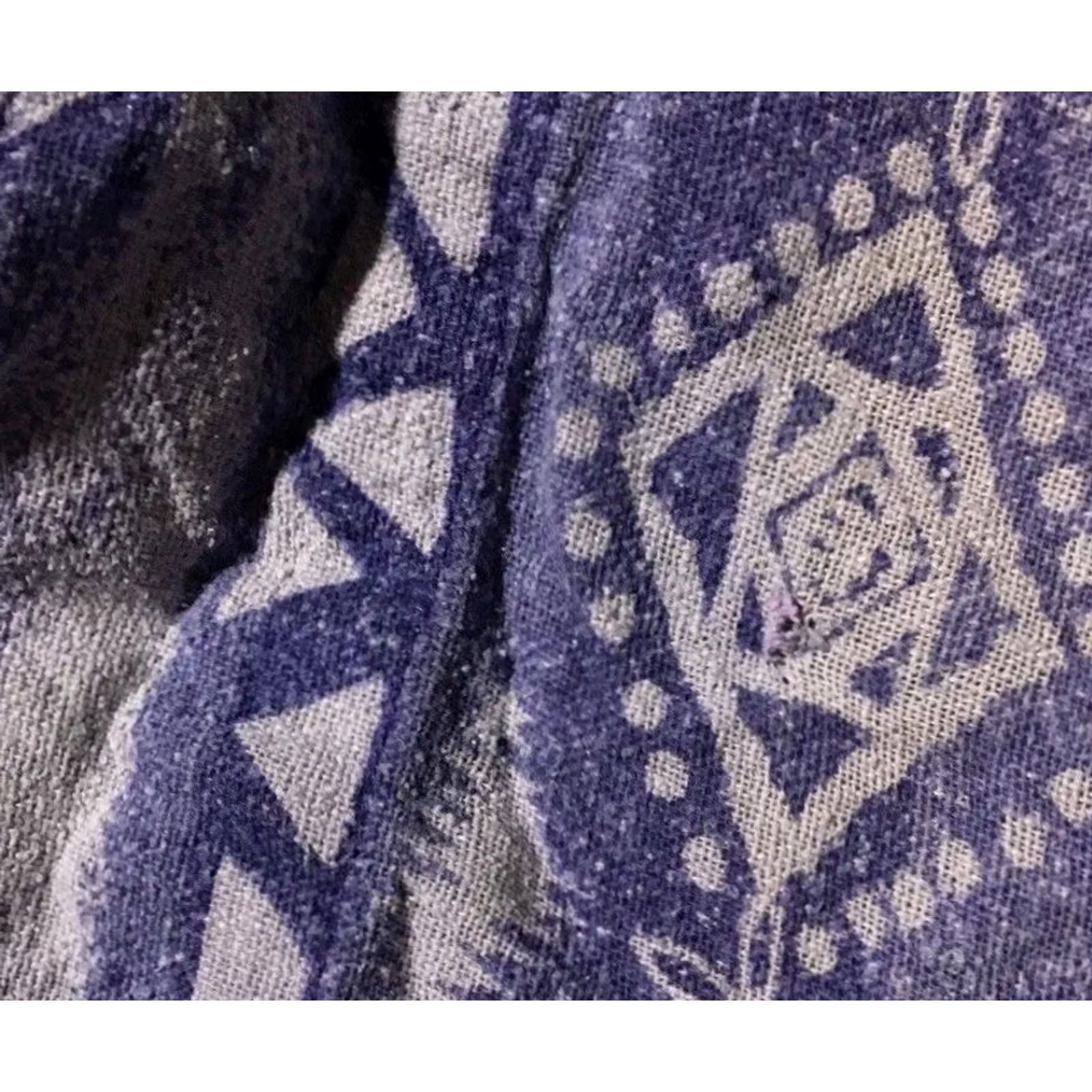 Vintage VINTAGE All Over Print Shirt XL Purple Abstract 90s Boxy Silk Button-Up Women Modern Surf Skate Grunge Vaporwave Decade 90s Size XL / US 12-14 / IT 48-50 - 3 Thumbnail
