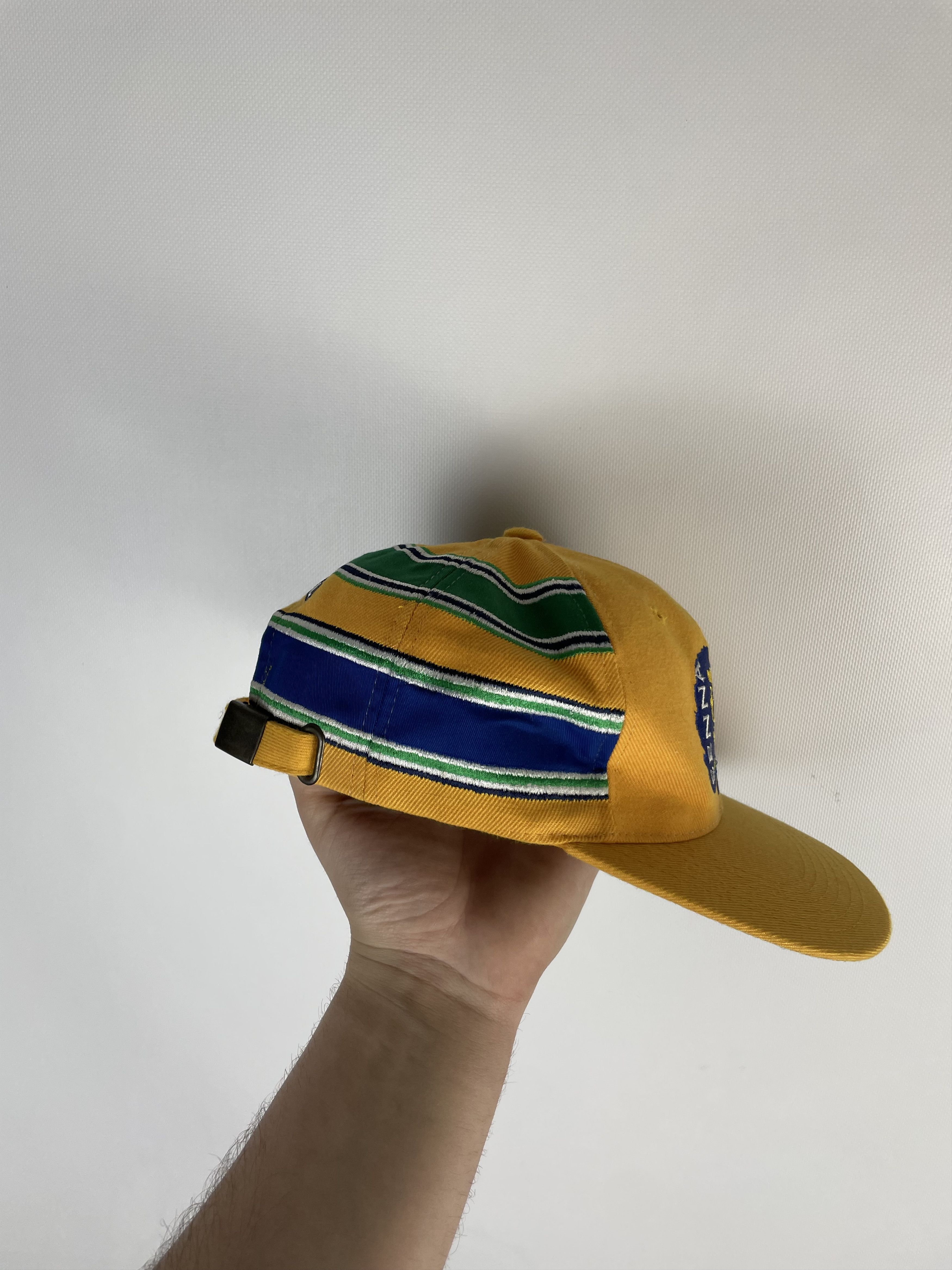 Vintage 80s Vintage Ayrton Senna F1 Lotus Racing Team Embroidery Cap Size ONE SIZE - 3 Thumbnail