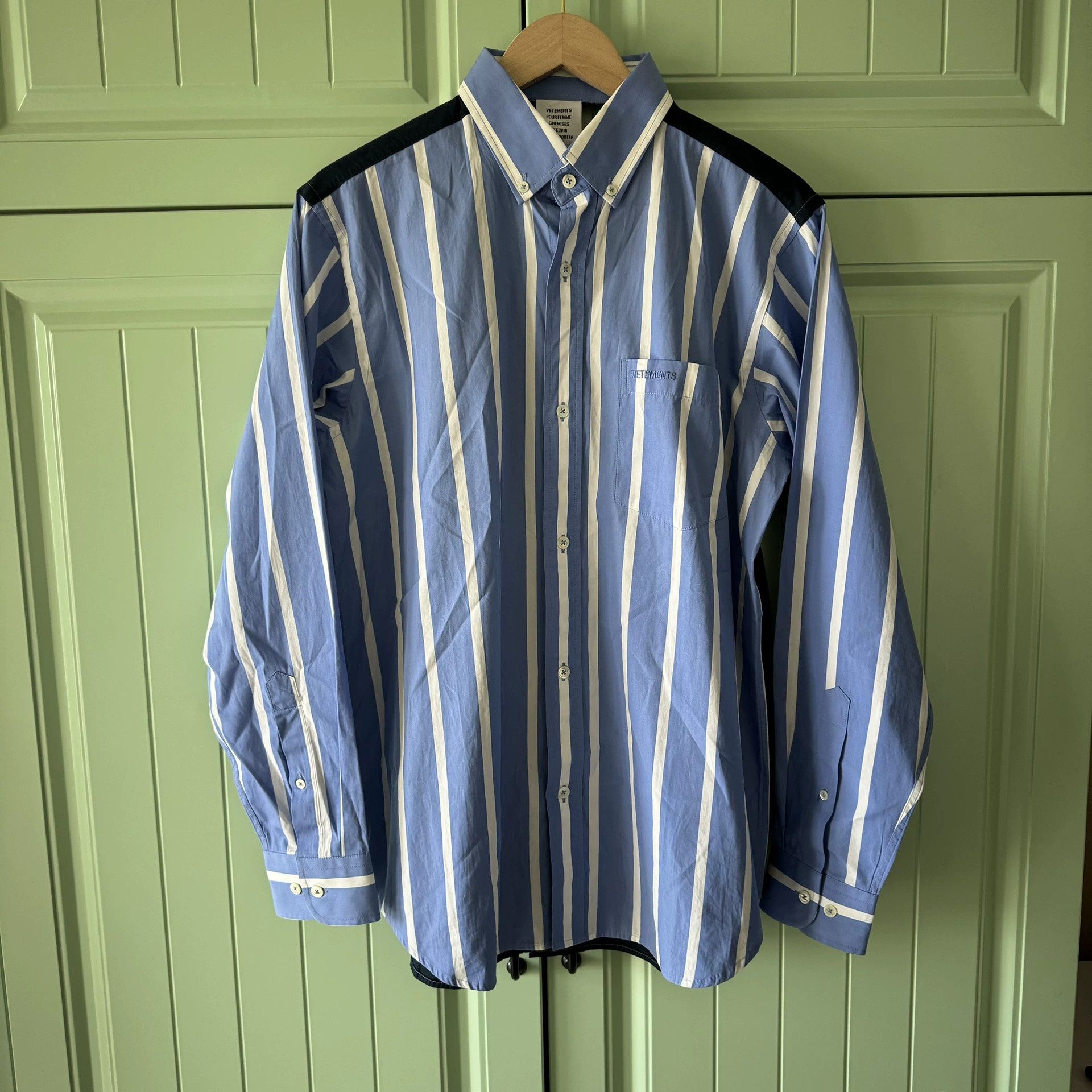 Vetements VETEMENTS 2018 Blue Stripe Shirt XS - dmc Size US XS / EU 42 / 0 - 1 Thumbnail