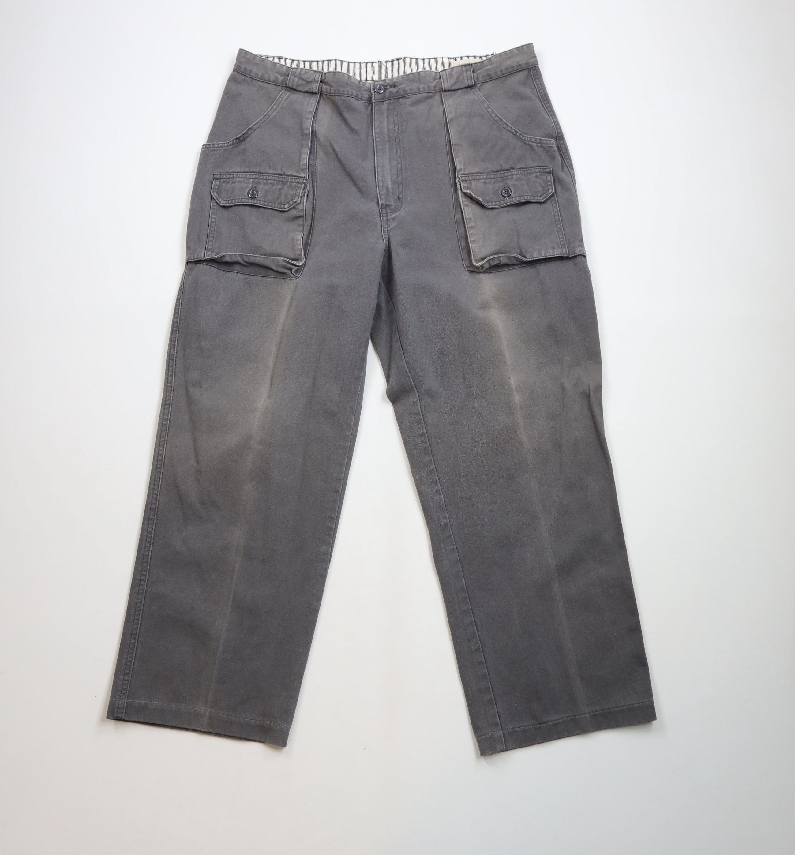 Vintage Vintage 90s Streetwear Baggy Wide Leg Cargo Pants Gray Size US 40 / EU 56 - 1 Thumbnail