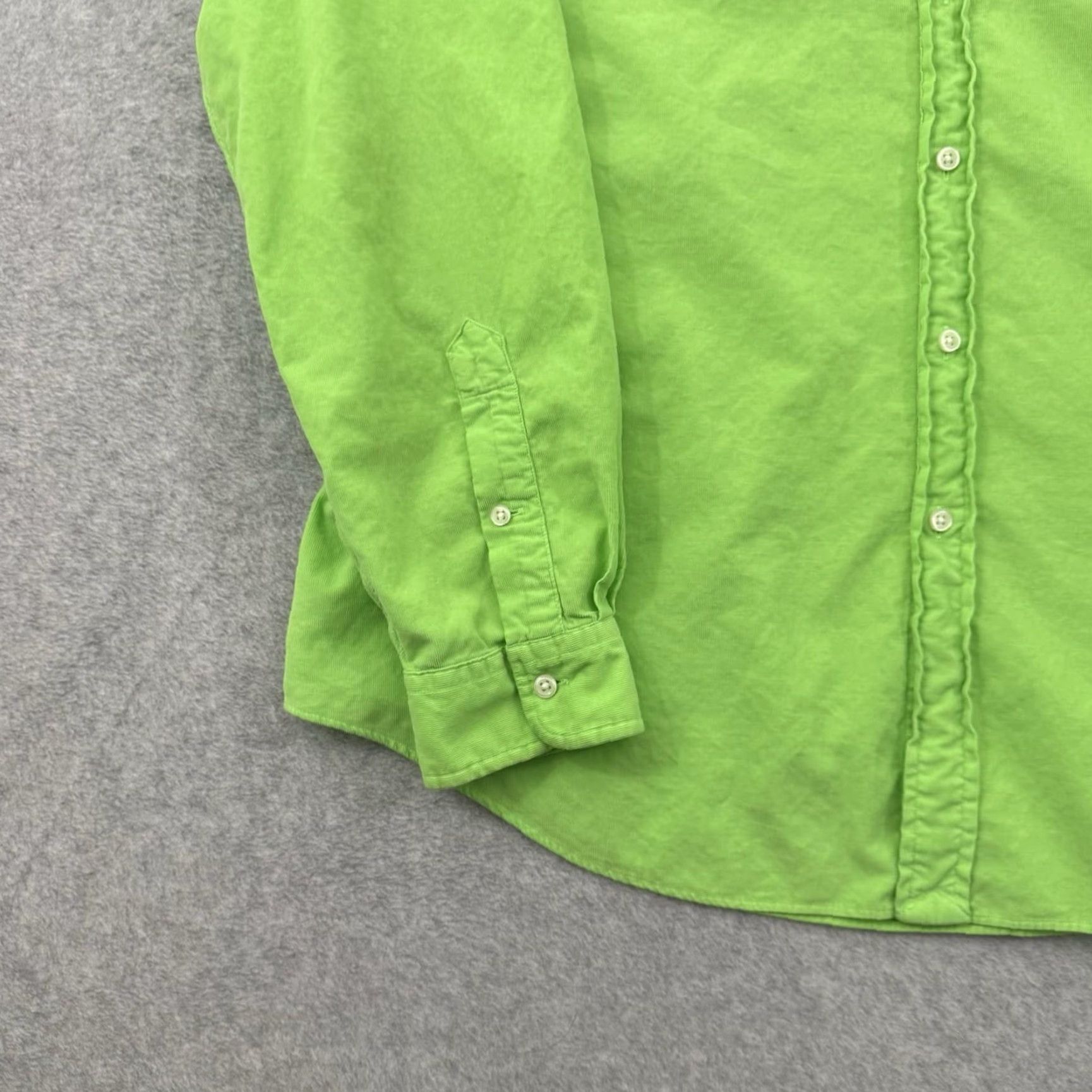 Polo Ralph Lauren Polo Ralph Lauren Shirt Mens XL Green Corduroy Pinwale Button-Down Lime Embroidered Regular Collared Button-Up Vintage: No Size US L / EU 52-54 / 3 - 5 Thumbnail