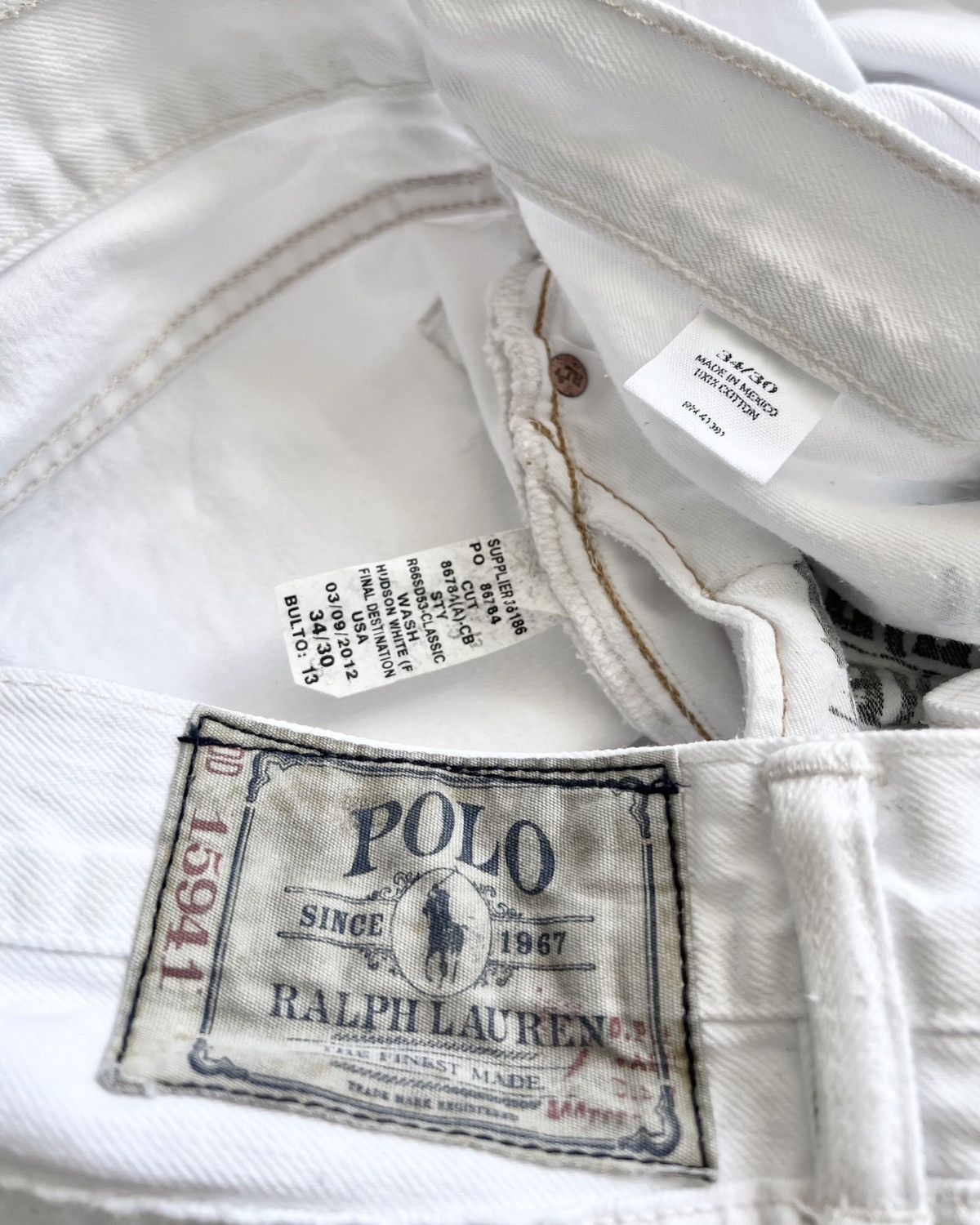 Polo Ralph Lauren POLO RALPH LAUREN WHITE DENIM Size US 35 - 4 Thumbnail