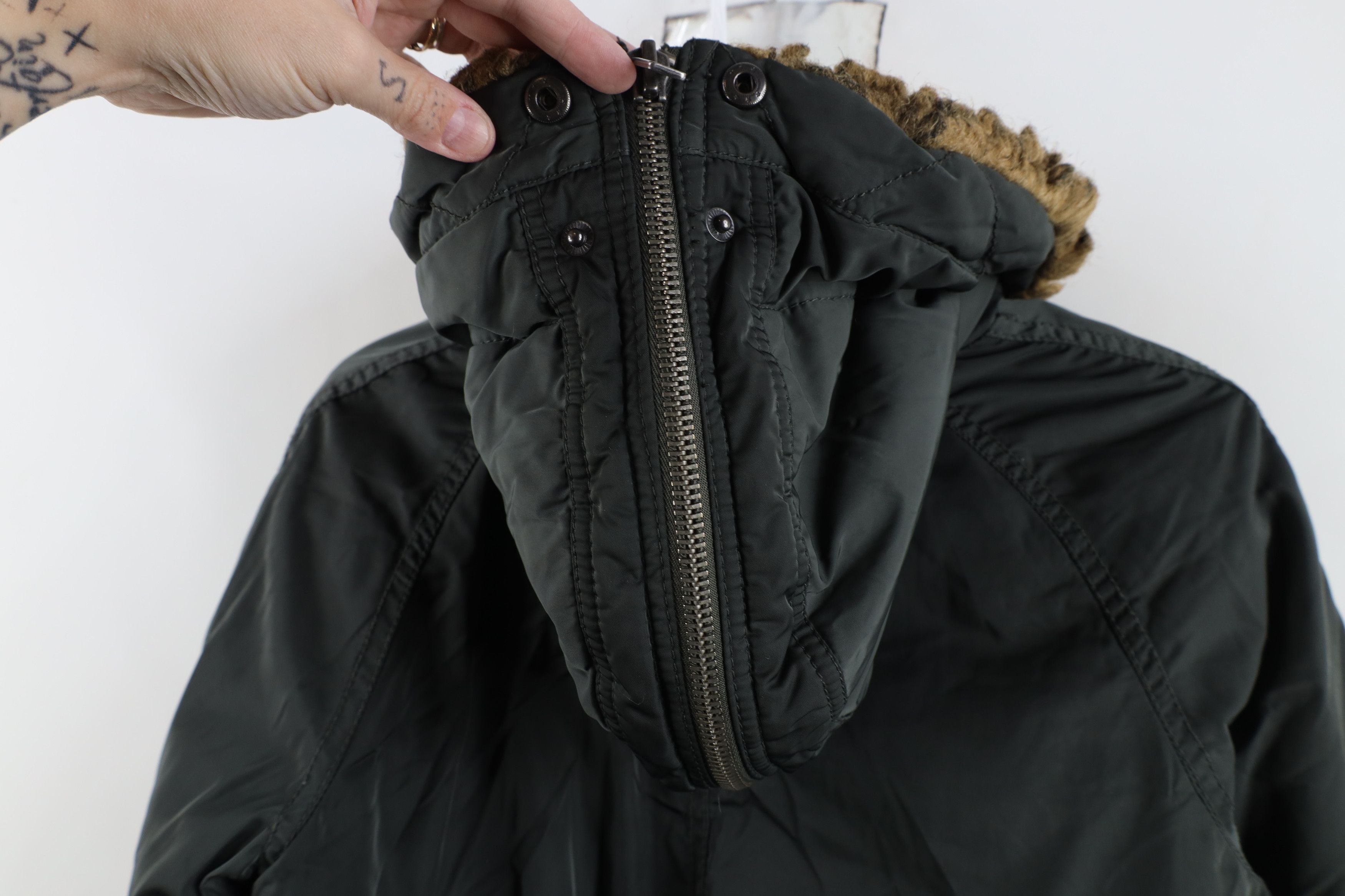 American Eagle Outfitters Vintage Y2K American Eagle Cape Hooded Puffer Jacket Green Size M / US 6-8 / IT 42-44 - 13 Thumbnail