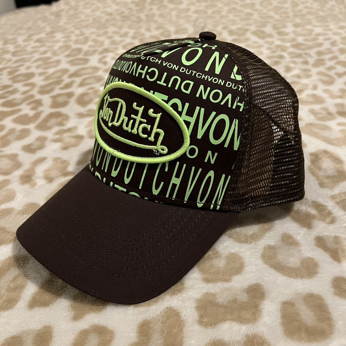 Von Dutch Von Dutch Green and Brown Trucker 90$ Retail Size ONE SIZE - 5 Thumbnail