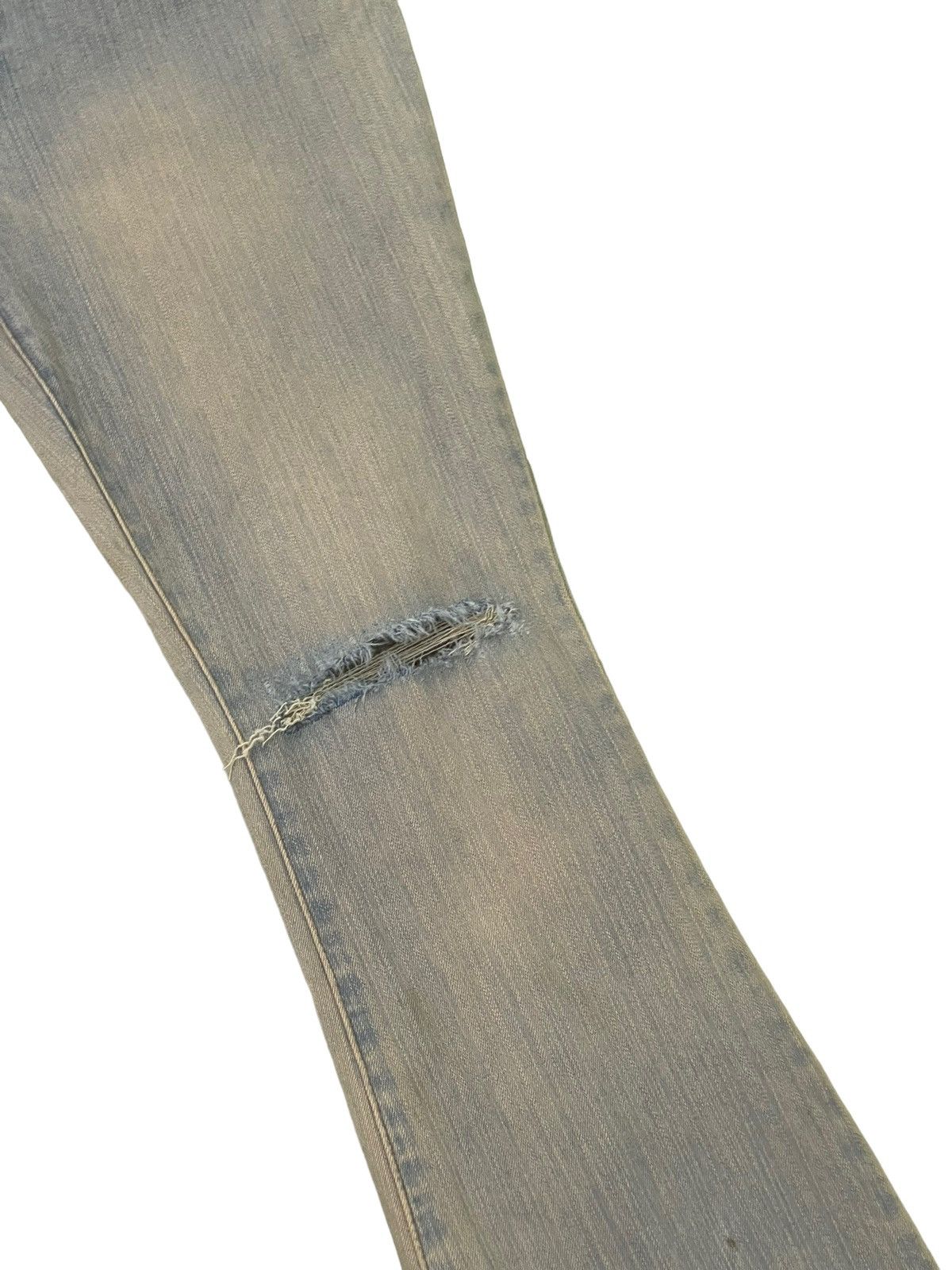 Japanese Brand Flare Jeans Daily Topic Distres Stretch Skinny Boot Cut 8🟦1 Size US 29 - 7 Thumbnail