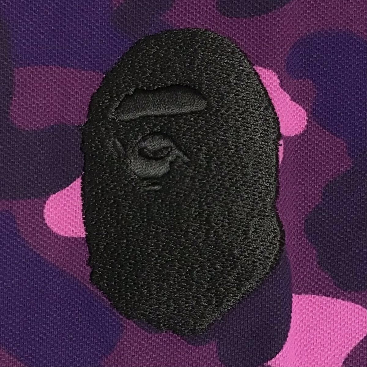Bape BAPE Purple camo APE HEAD LOGO polo shirt a bathing ape Size US M / EU 48-50 / 2 - 2 Thumbnail