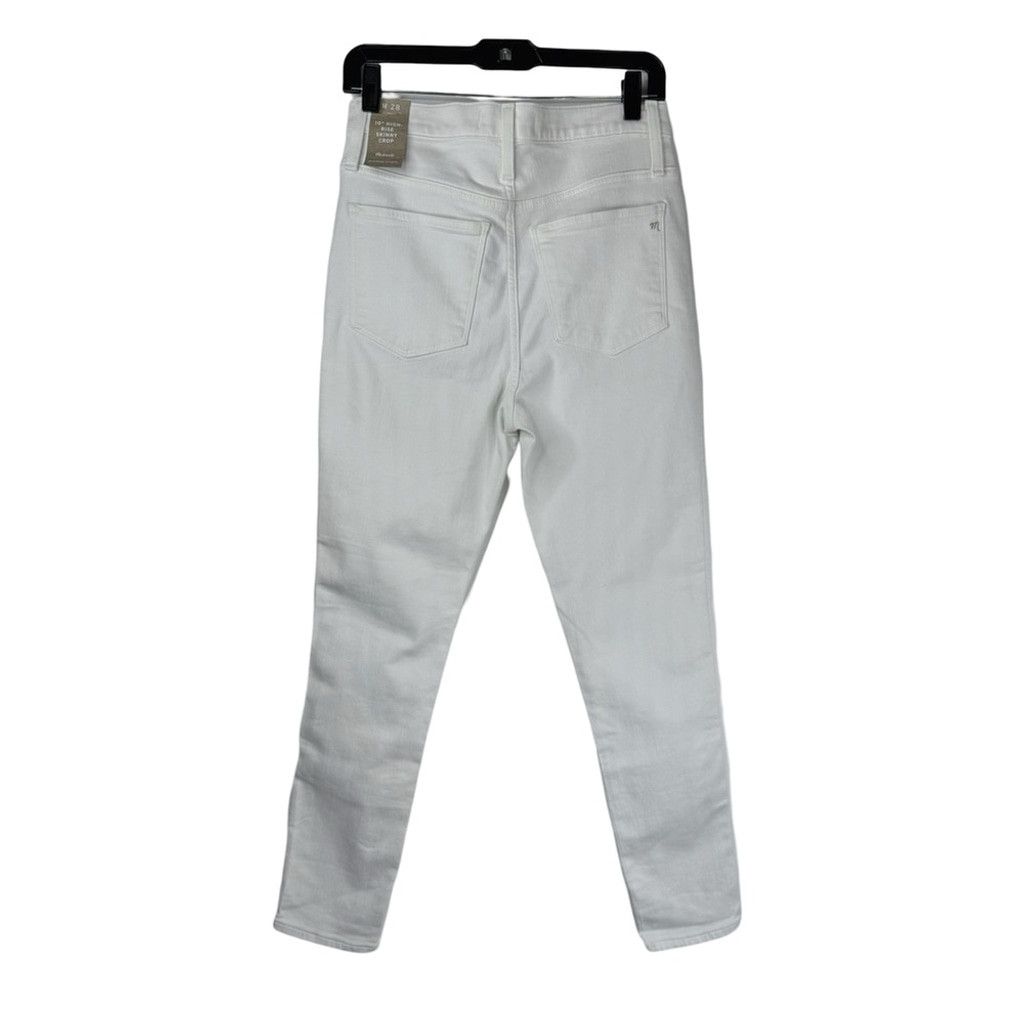 Madewell NWT MADEWELL Women's White High Rise Skinny Crop Jeans W28 Size 28" / US 6 / IT 42 - 4 Thumbnail