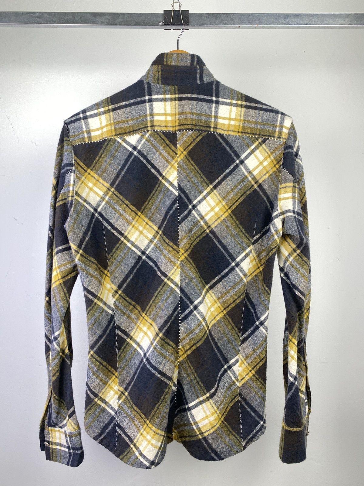 Bajra Bajra Japan Panelled Plaid Flannel Shirt Made in Japan Size US M / EU 48-50 / 2 - 2 Thumbnail