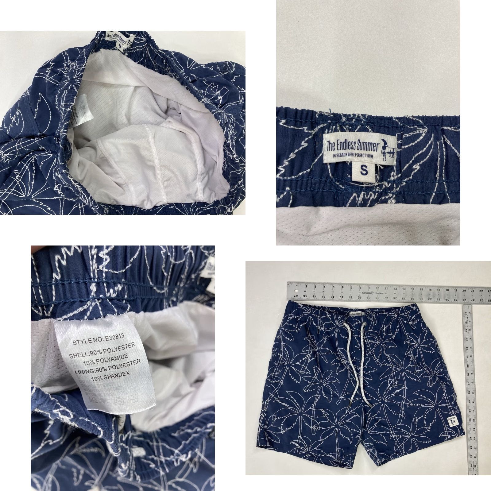 Vintage VINTAGE The Endless Summer Embroidered Volley Swim Board Shorts Men Small Blue Size US 29 - 8 Thumbnail