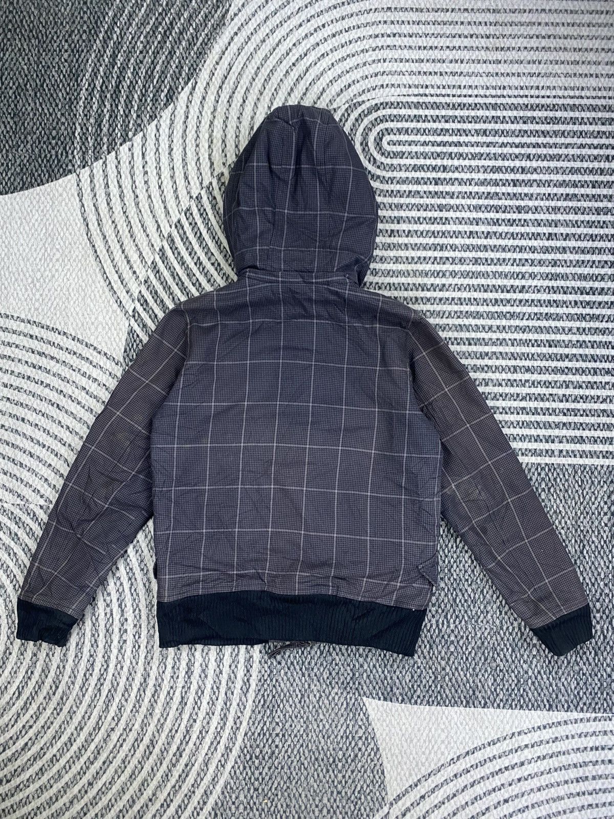 Boycott Vintage Boycott Grey Plaid Fullzip Hooded Jacket Size US M / EU 48-50 / 2 - 2 Thumbnail