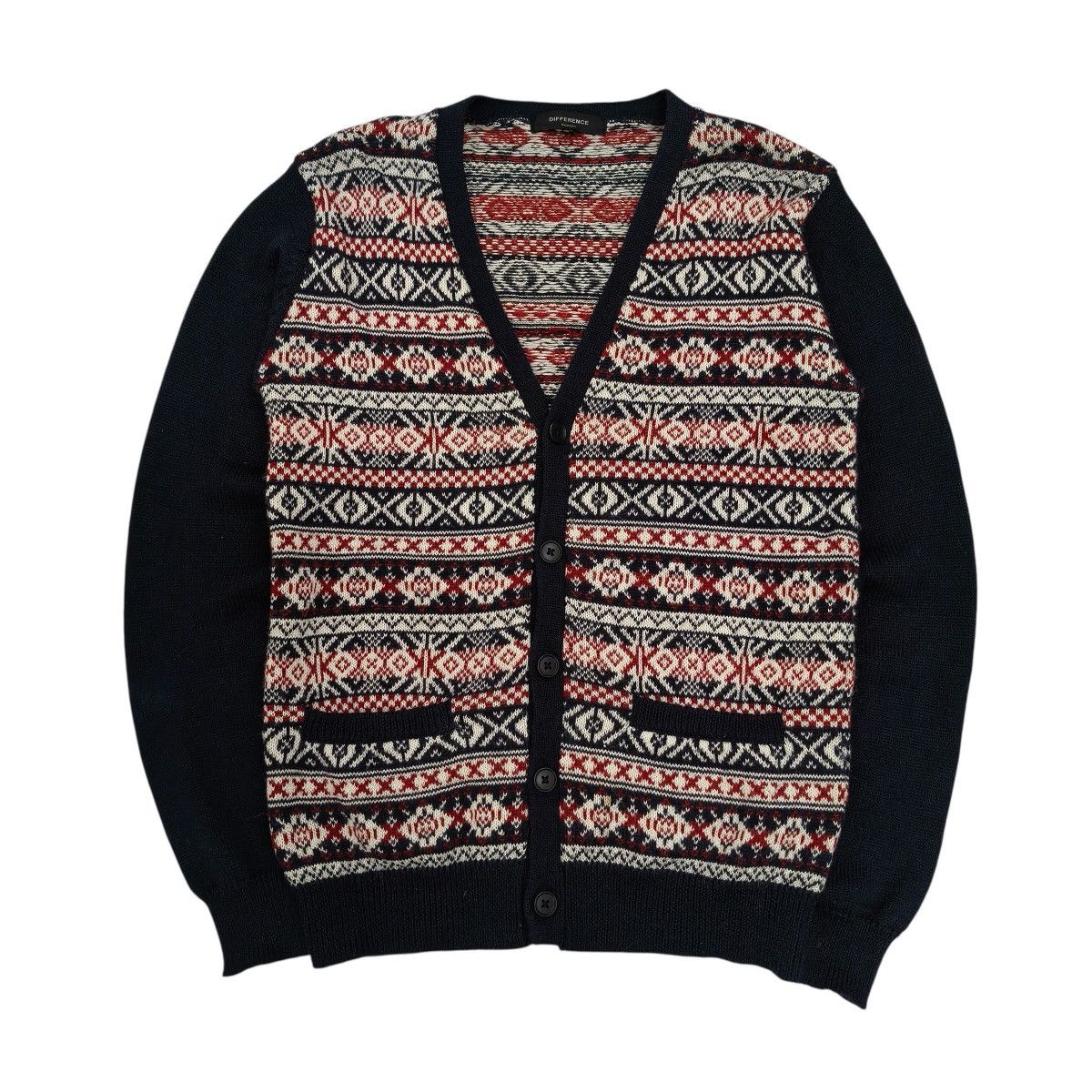 The Difference Vintage The Difference Rupert Patterned Knit Cardigan Button Size M / US 6-8 / IT 42-44 - 1 Thumbnail