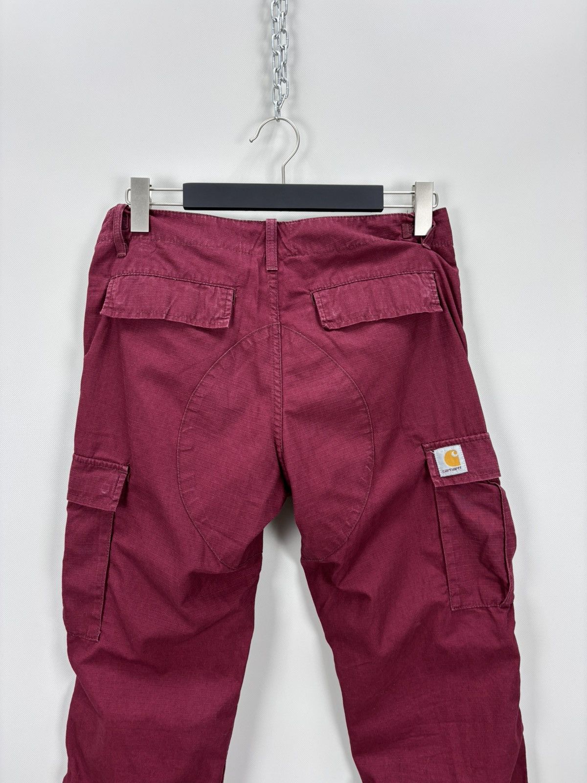 Carhartt Mens cargo pants Carhartt Size 32 Color Burgundy Size US 32 / EU 48 - 6 Thumbnail