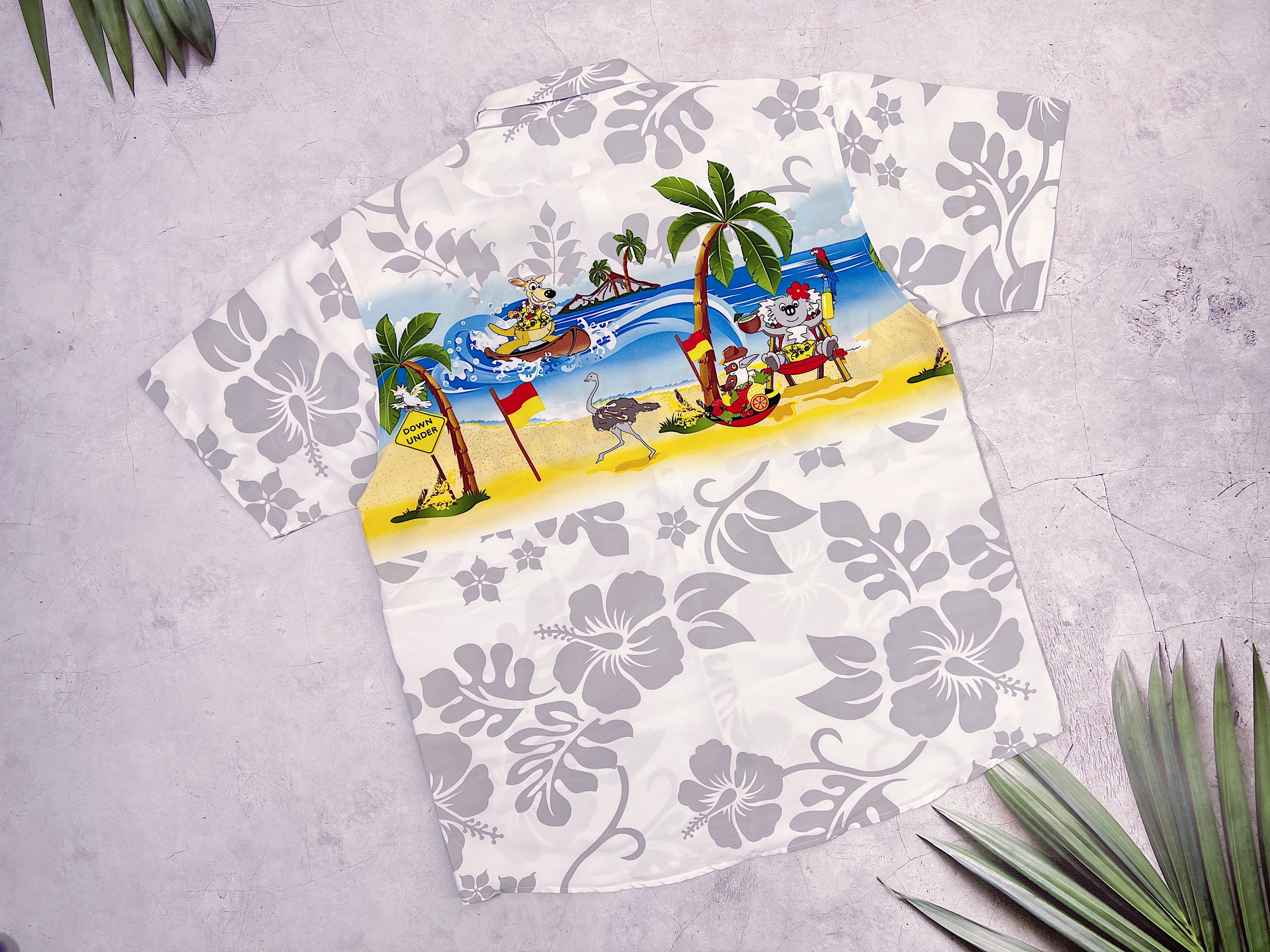 Other Lowes Hawaiian Shirt Australia Kangaroo Koala Ostrich Size US XL / EU 56 / 4 - 9 Thumbnail