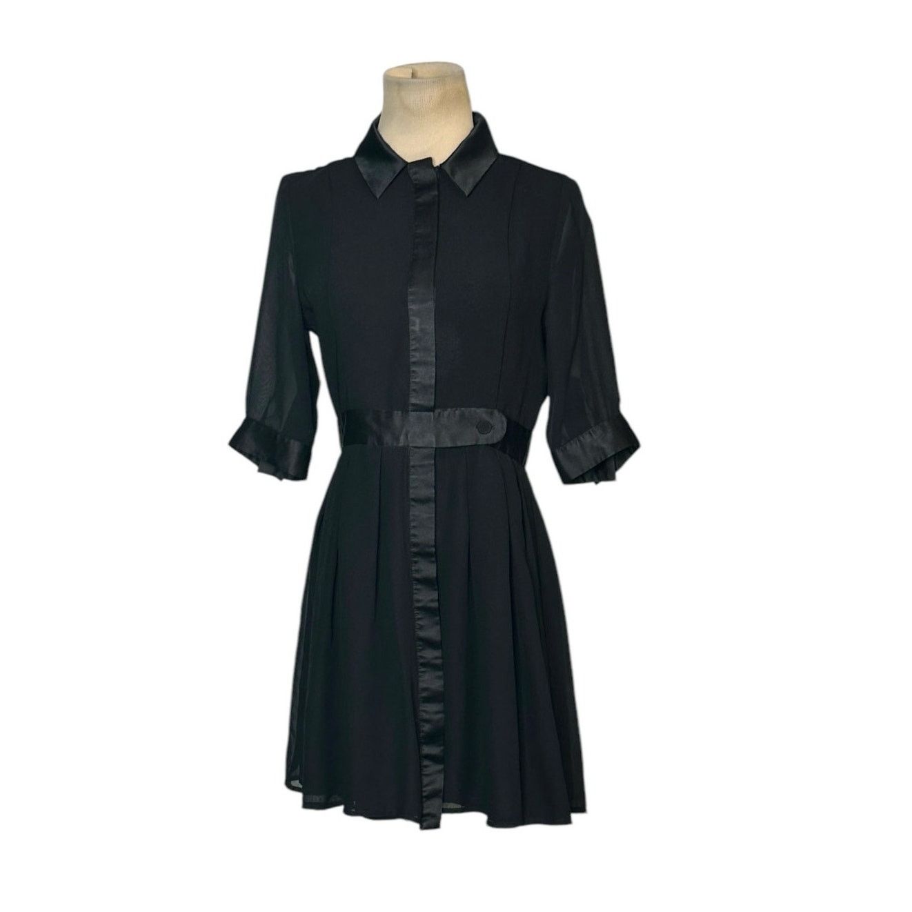 Jonathan Saunders Jonathan Saunders chiffon and satin mini shirt dress size 7 Size M / US 6-8 / IT 42-44 - 1 Thumbnail