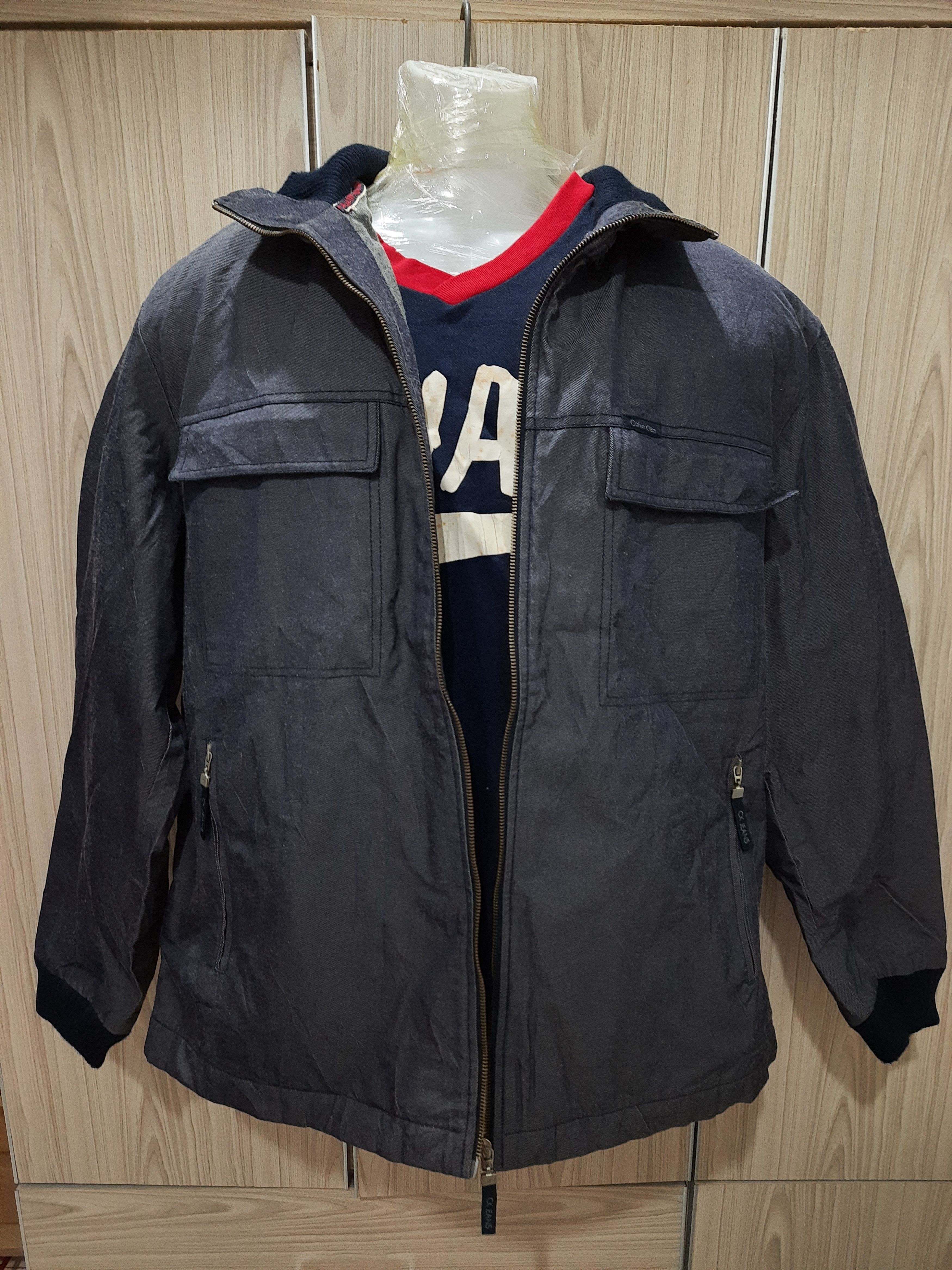 image of Avant Garde x Calvin Klein Vintage Ck Calvin Klein Jacket Hoodie in Blue, Men's (Size Large)