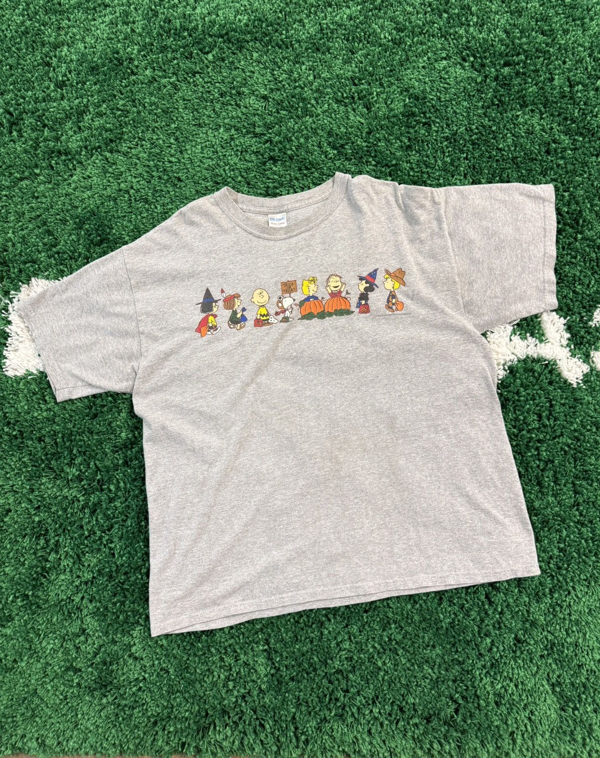 Gildan Vintage Peanuts Grey Snoopy Charlie Brown Halloween Tee XL Size US XL / EU 56 / 4 - 2 Thumbnail