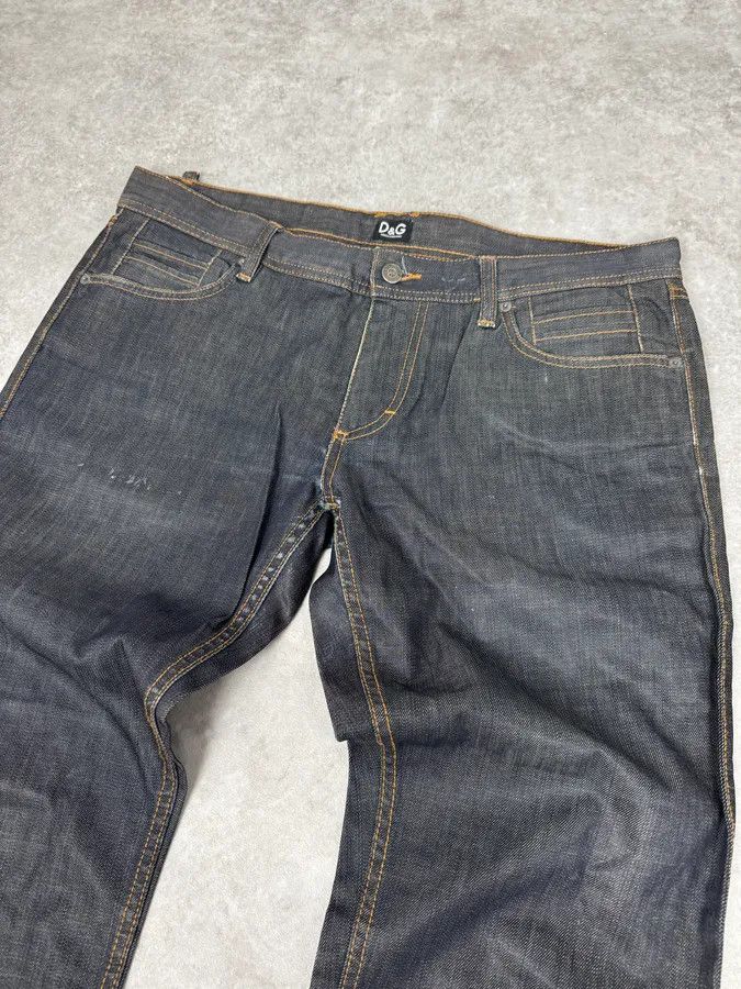 Dolce & Gabbana 2000s Dolce & Gabbana Navy Brut Large Denim Jeans Size US 34 / EU 50 - 6 Thumbnail