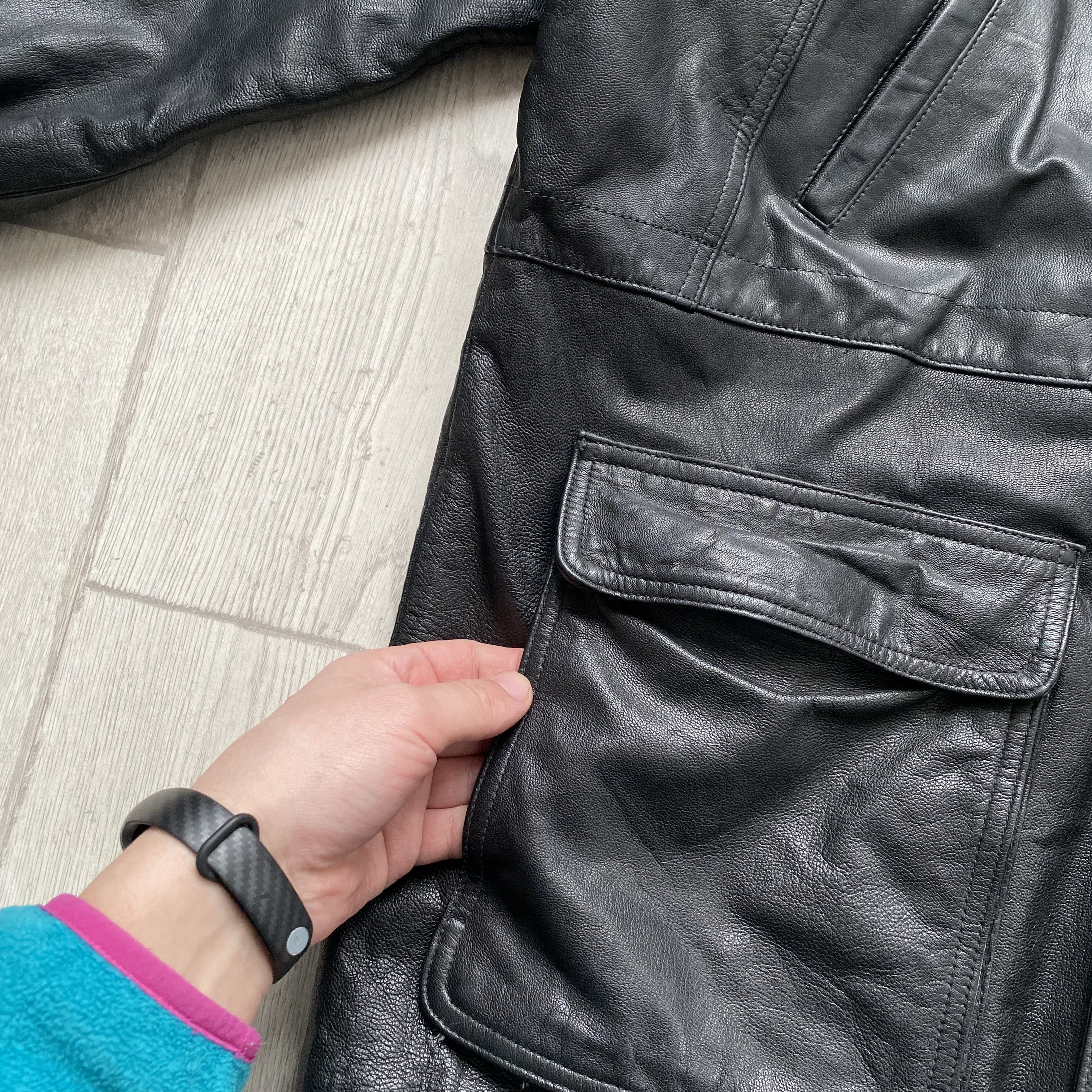 Genuine Leather Avantgarde Vintage 90s Genuine Leather Jacket Parka Coat Y2K Size US L / EU 52-54 / 3 - 6 Thumbnail
