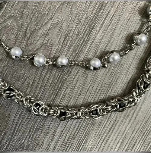 VIBE 2 Layer Natural Echo Pearled Wallet Chain Size ONE SIZE - 2 Thumbnail